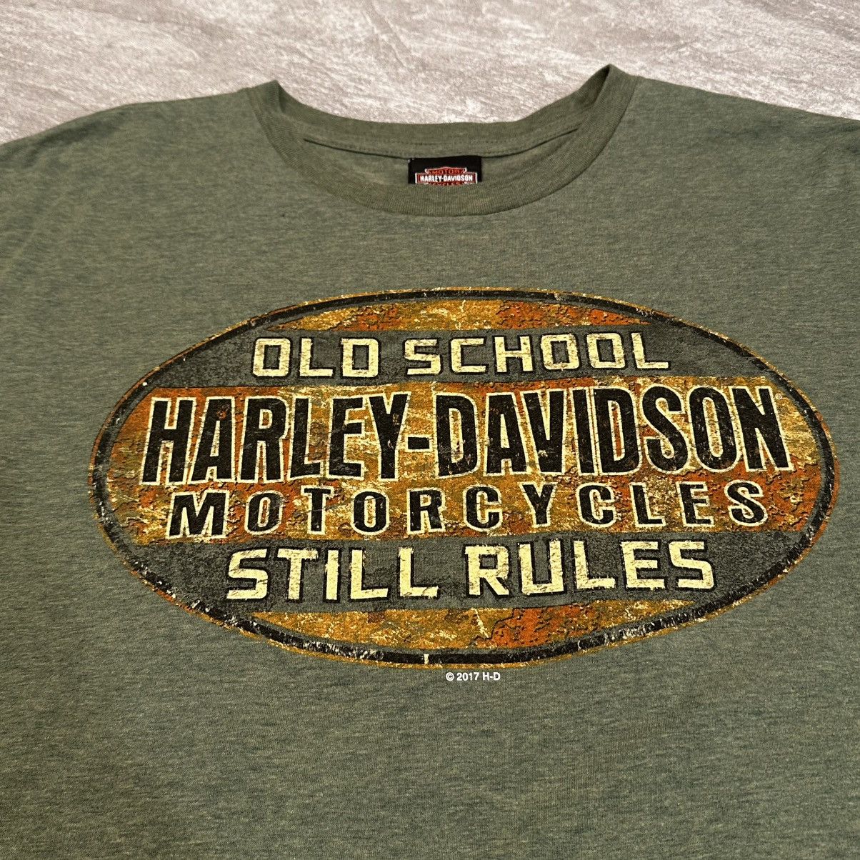 Harley Davidson Harley Davidson Old School Motorcycles Huntsville Shirt Size US XL / EU 56 / 4 - 2 Thumbnail