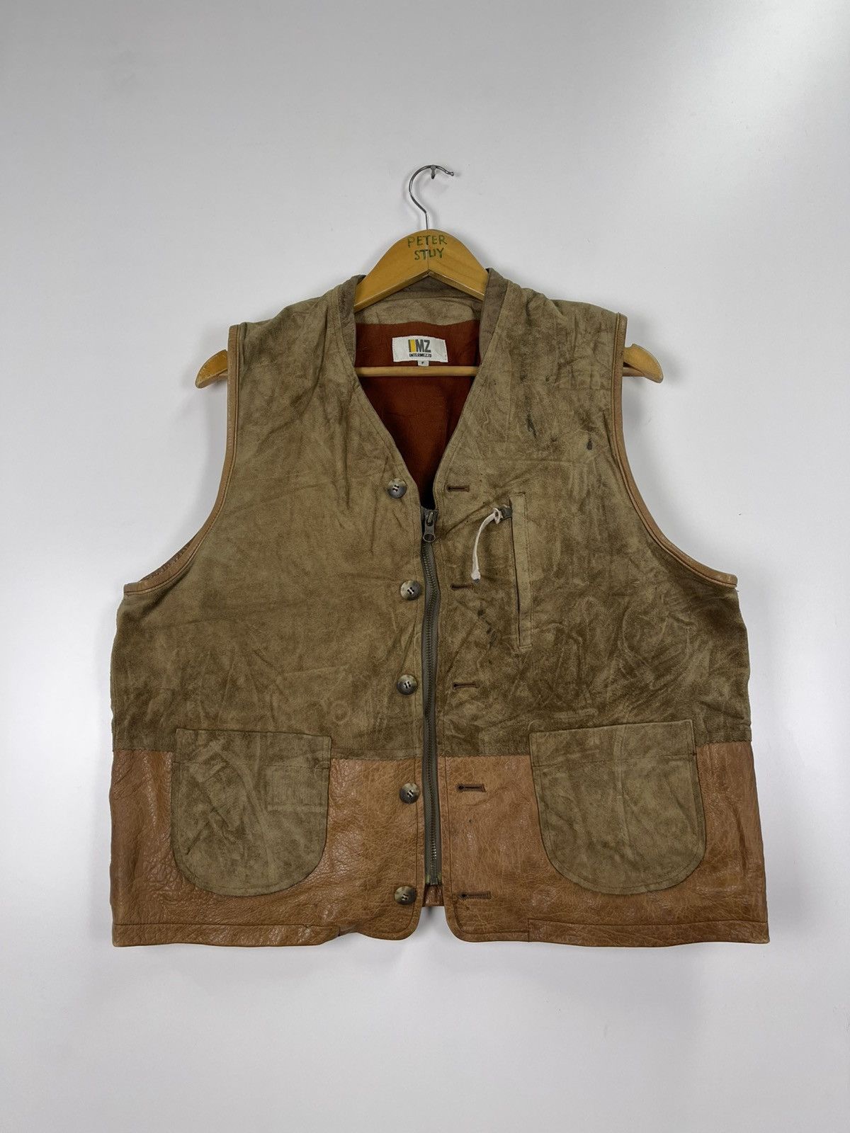 Leather Vintage IMZ Intermezzo True Leather Vest Size US M / EU 48-50 / 2 - 2 Thumbnail