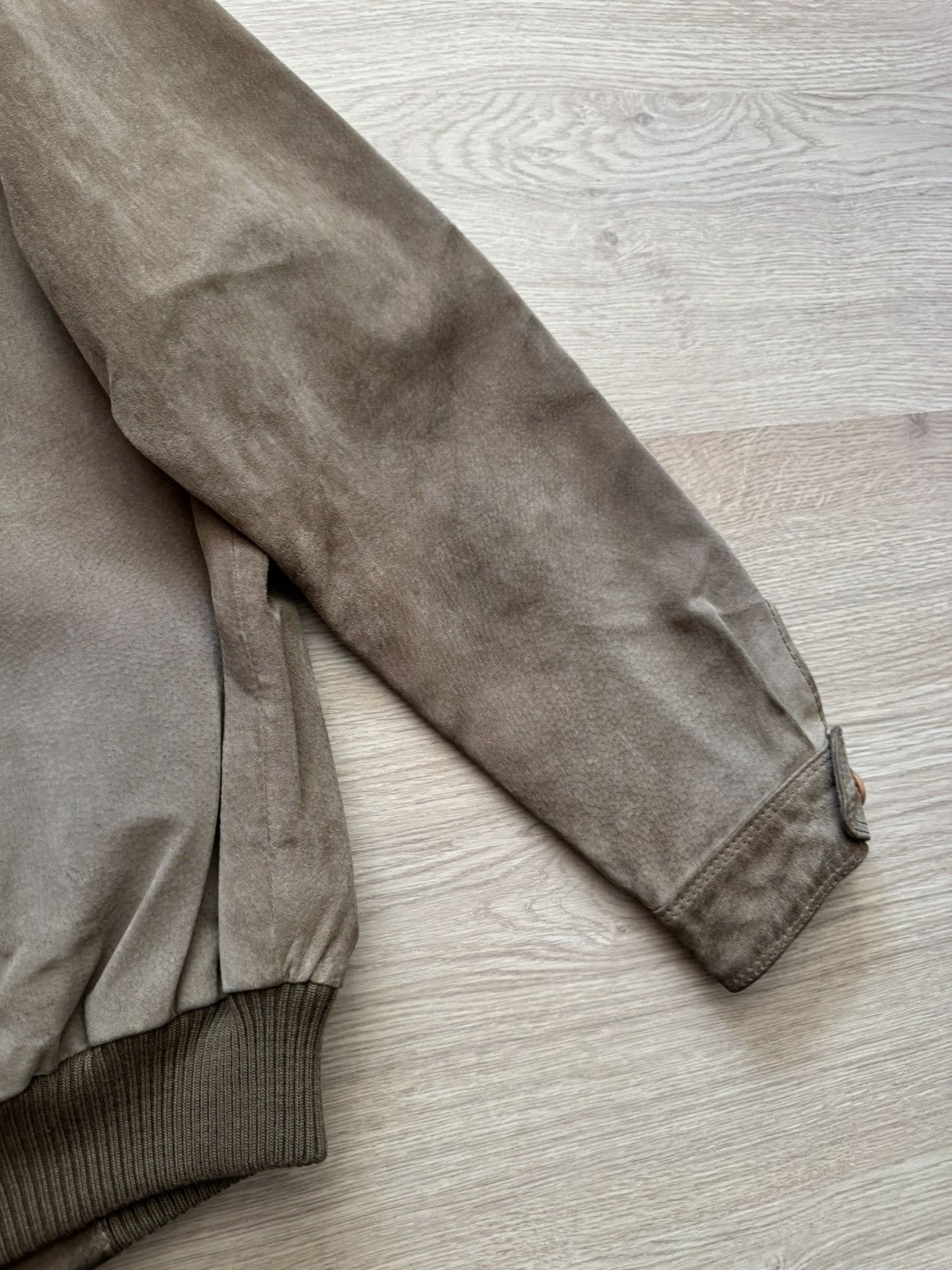 Vintage 80’e Genuine Leather Suede Full Zip Brown Jacket