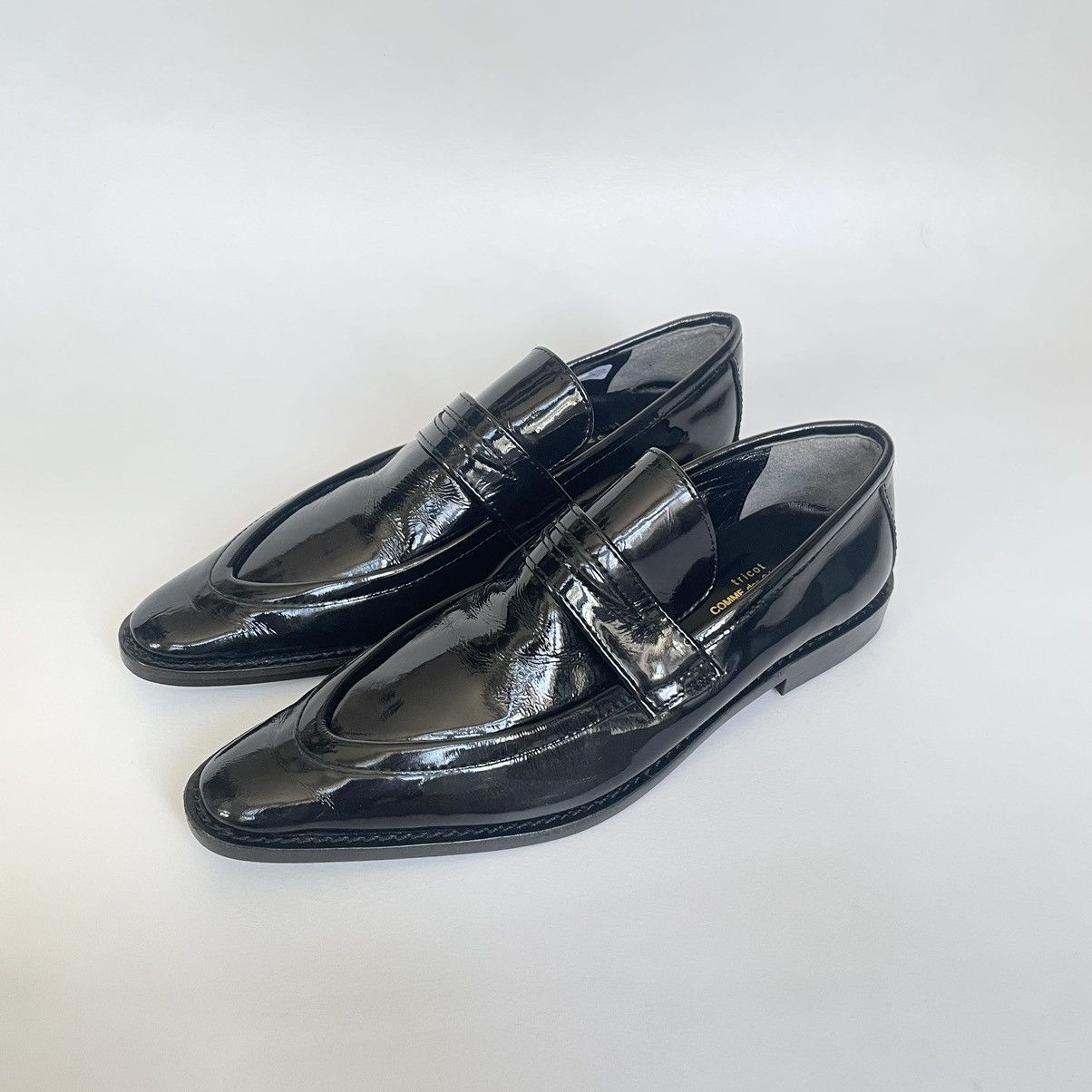 Comme des Garcons ‘Pointy’ Black Patent Leather Loafers Size US 7 / IT 37 - 3 Thumbnail
