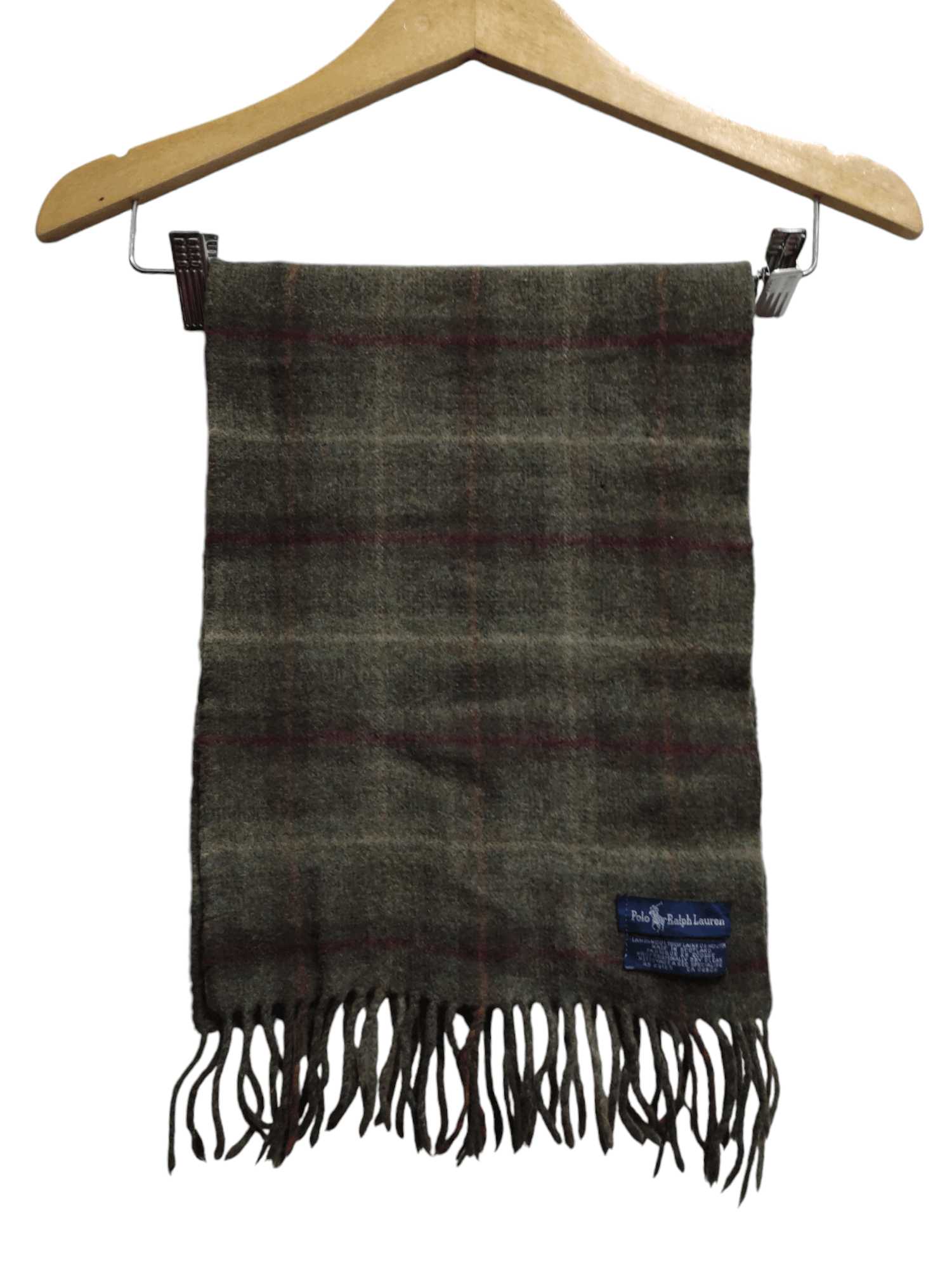 Polo Ralph Lauren × Vintage Polo Ralph Lauren Lambswool plaid scarf Size ONE SIZE - 1 Thumbnail