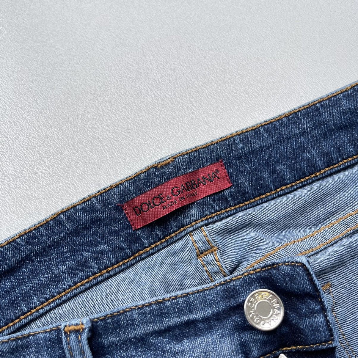 Dolce & Gabbana Dolce & Gabbana Distressed Slim Fit Straight Jeans Blue Size 28" / US 6 / IT 42 - 9 Thumbnail