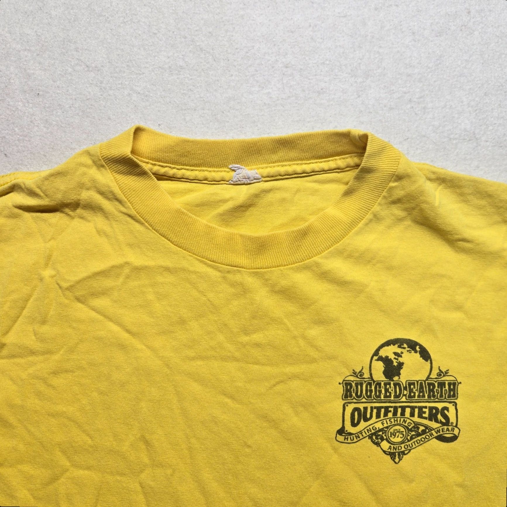 Vintage RUGGED EARTH OUTFITTERS Yellow Fishing Shirt T-Shirt Short Sleeve Men's M Medium Size US M / EU 48-50 / 2 - 3 Thumbnail