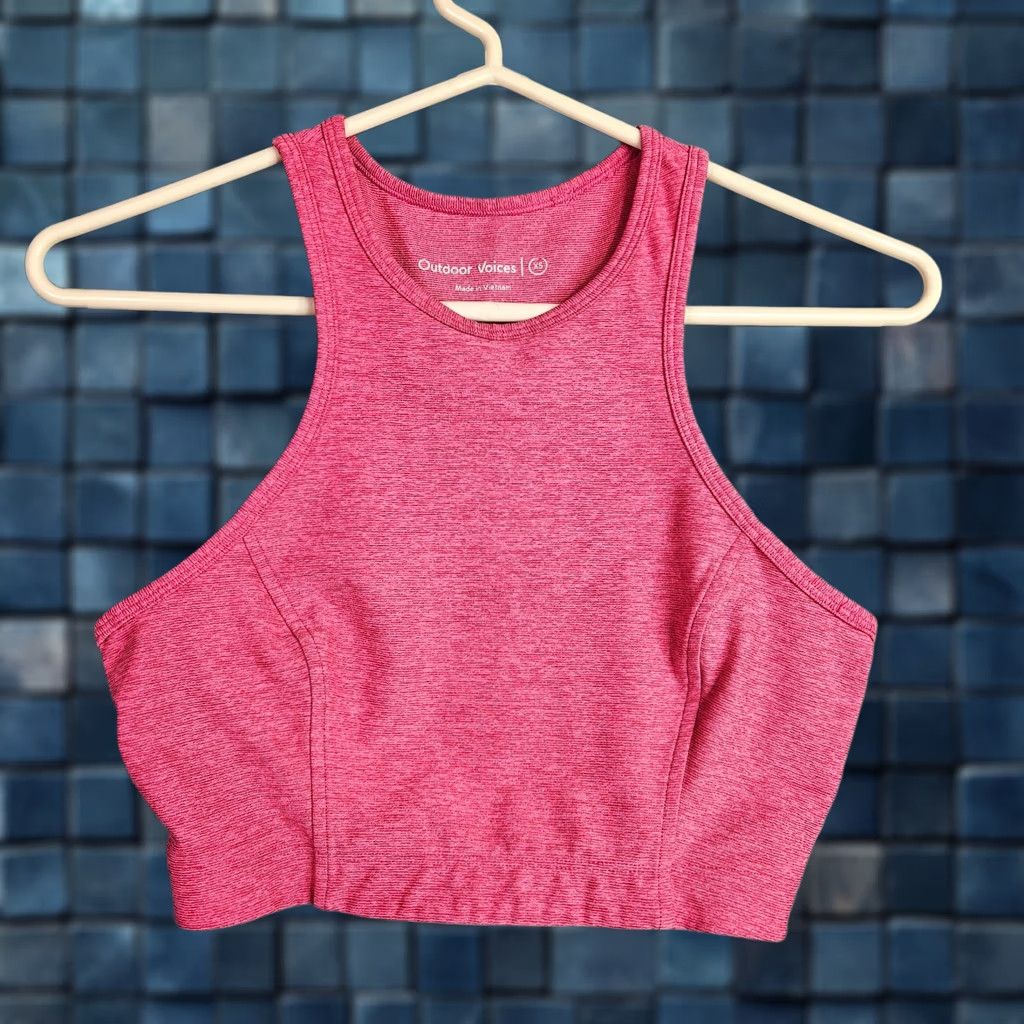 Outdoor Voices Outdoor Voices Womens Crop Tank Top Pink XS Athletic Sports Bra Activewear Size XS / US 0-2 / IT 36-38 - 1 Thumbnail