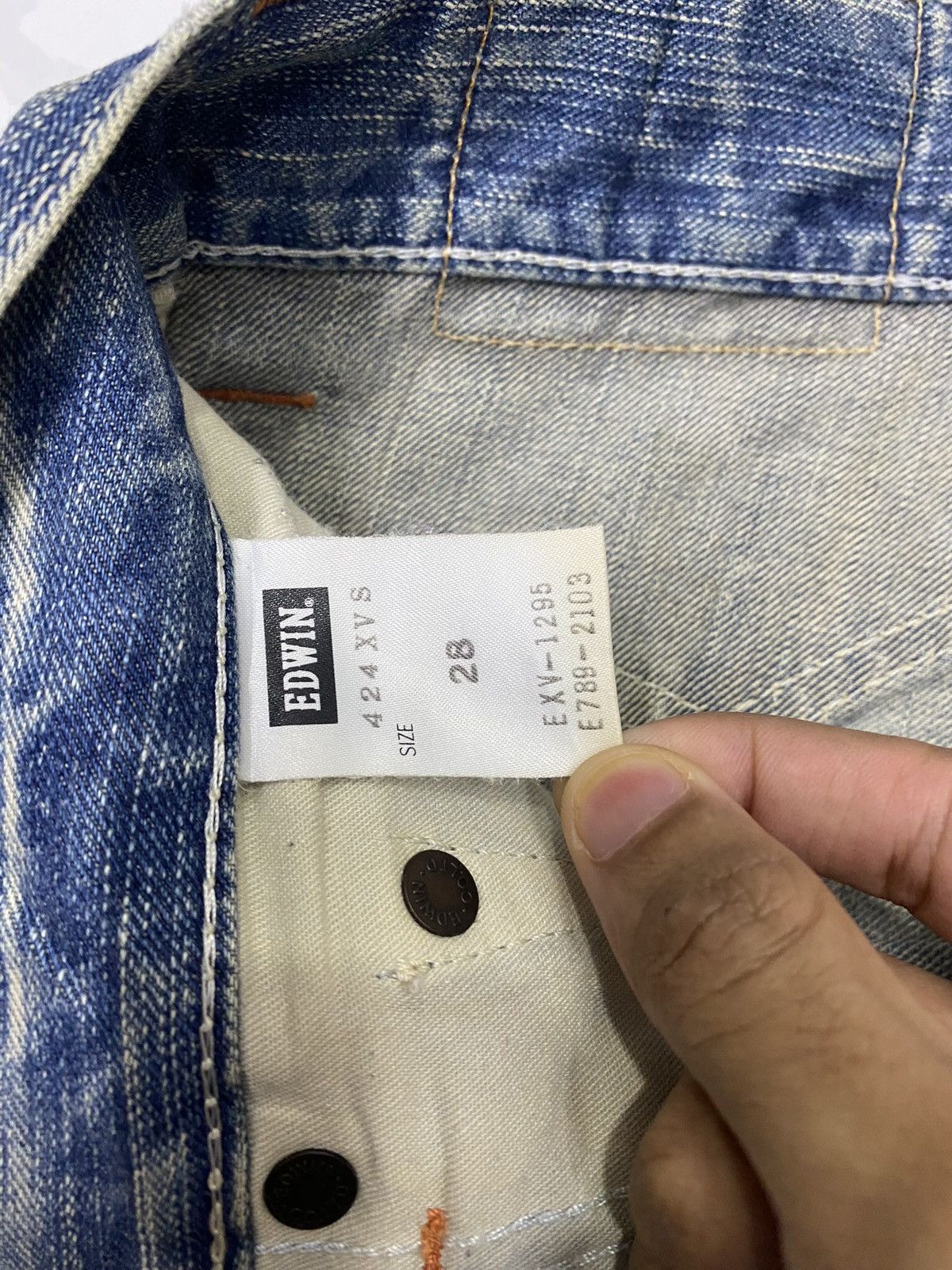 If Six Was Nine 🔥VINTAGE EDWIN BAGGY JEANS DISTRESSED DENIM RARE LGB STYLE Size US 32 / EU 48 - 10 Thumbnail