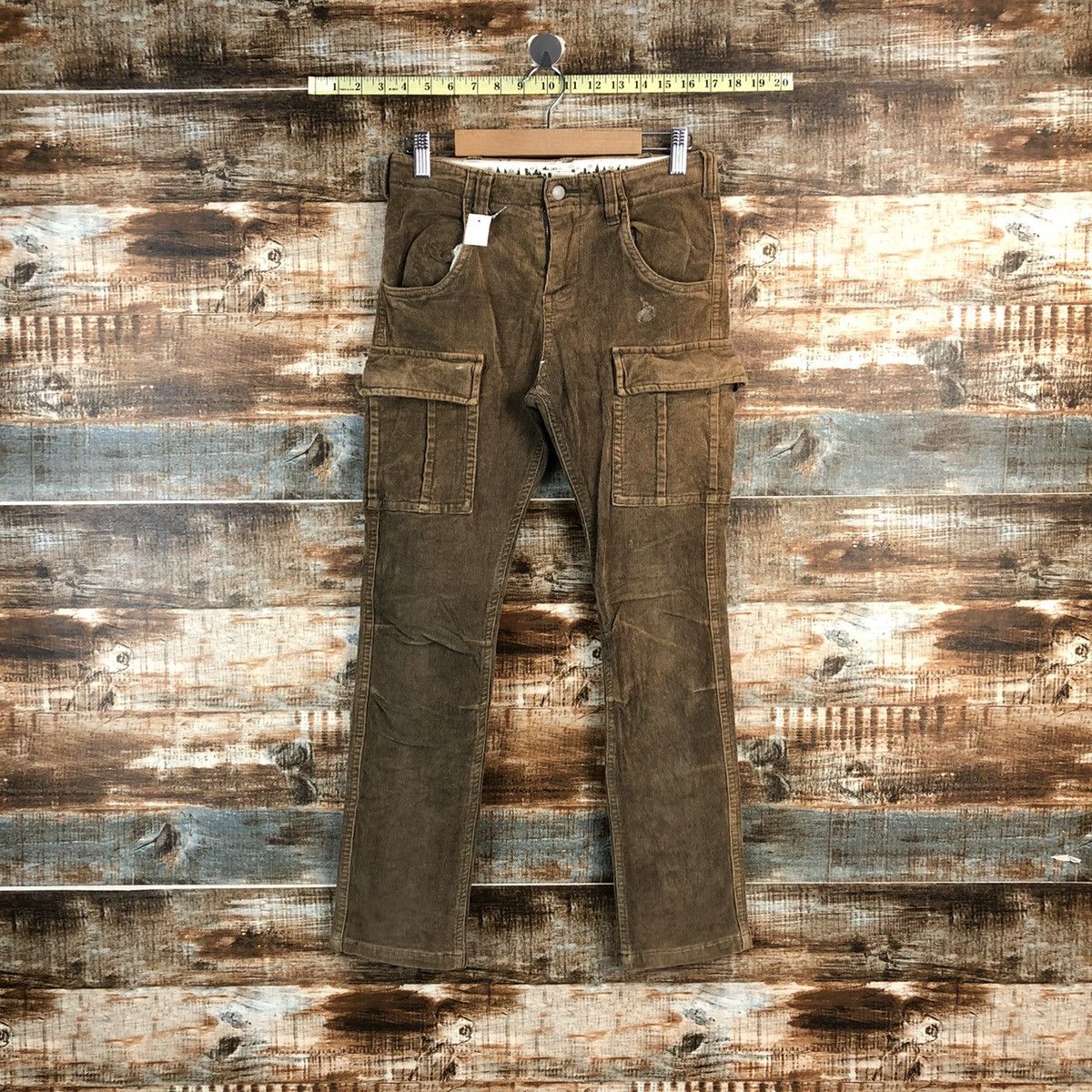 Japanese Brand DLL Back Number Brown Cargo Multipocket Pants #C223 Size 25" / US 0 / IT 36 - 1 Thumbnail