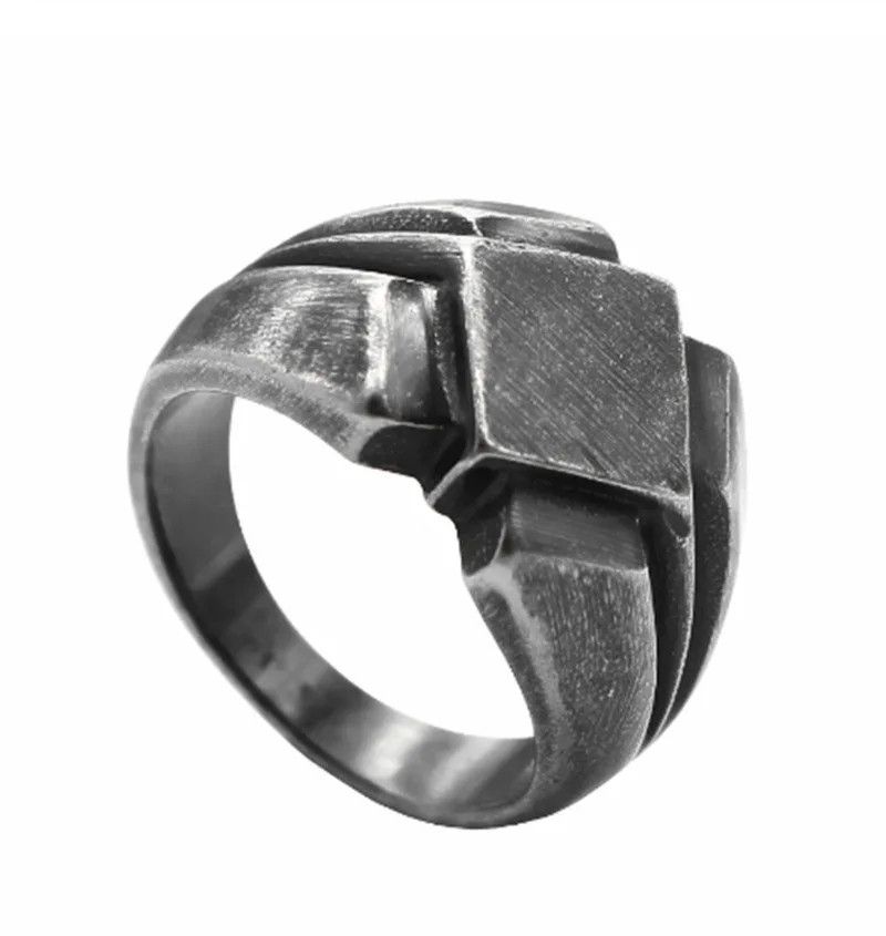 Handmade Creative Punk Black Ring Size ONE SIZE - 2 Thumbnail