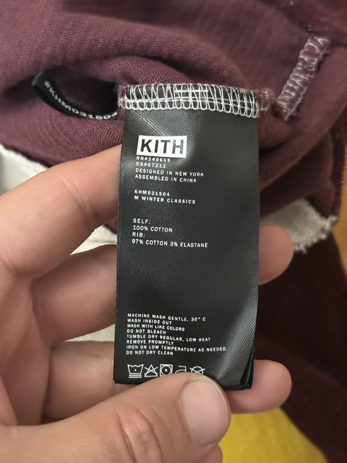 KITH NY Albany Sandrift Corduroy Color Block Hoodie Large L