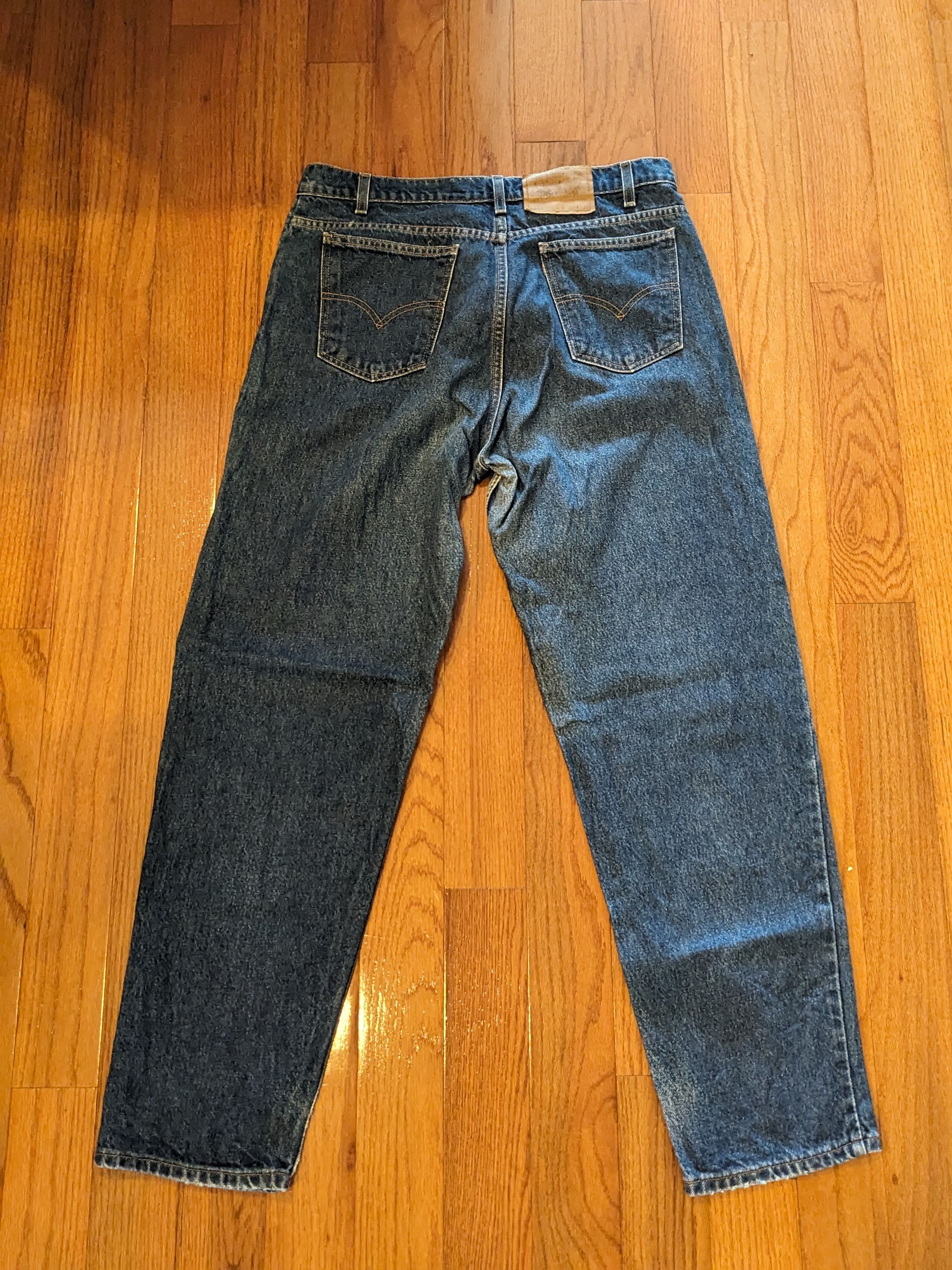 Levi's × Vintage Vintage 90s Levi's 550 36x32 Orange Tab Blue Denim Jeans Size US 36 / EU 52 - 1 Thumbnail