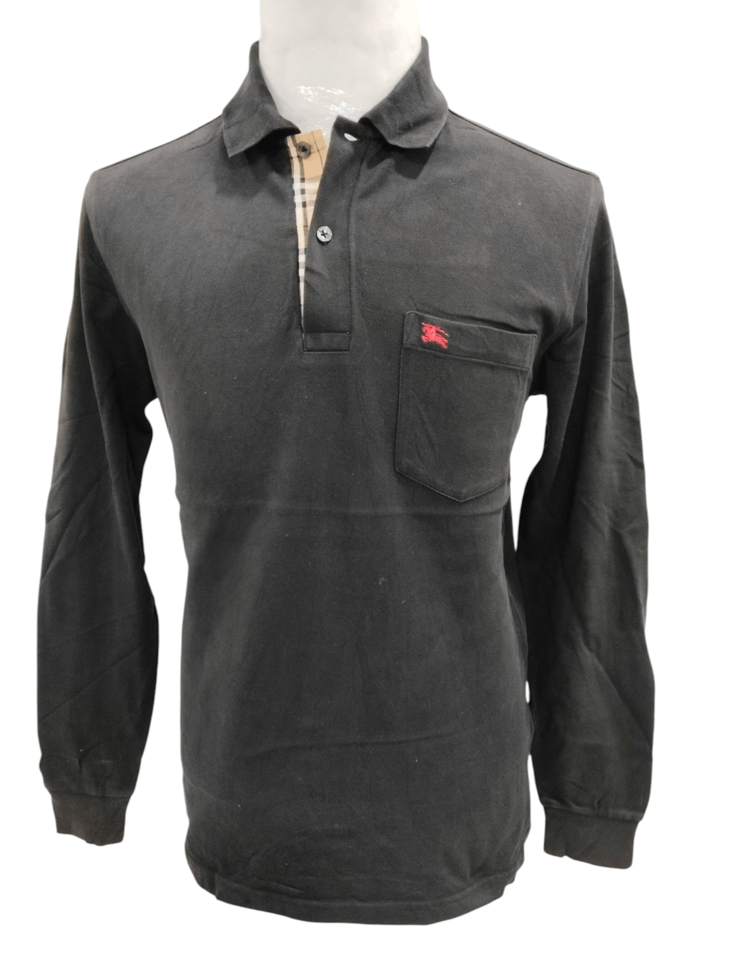 Burberry × Vintage Burberry Collar Long Sleeve Tshirt Size US S / EU 44-46 / 1 - 1 Thumbnail