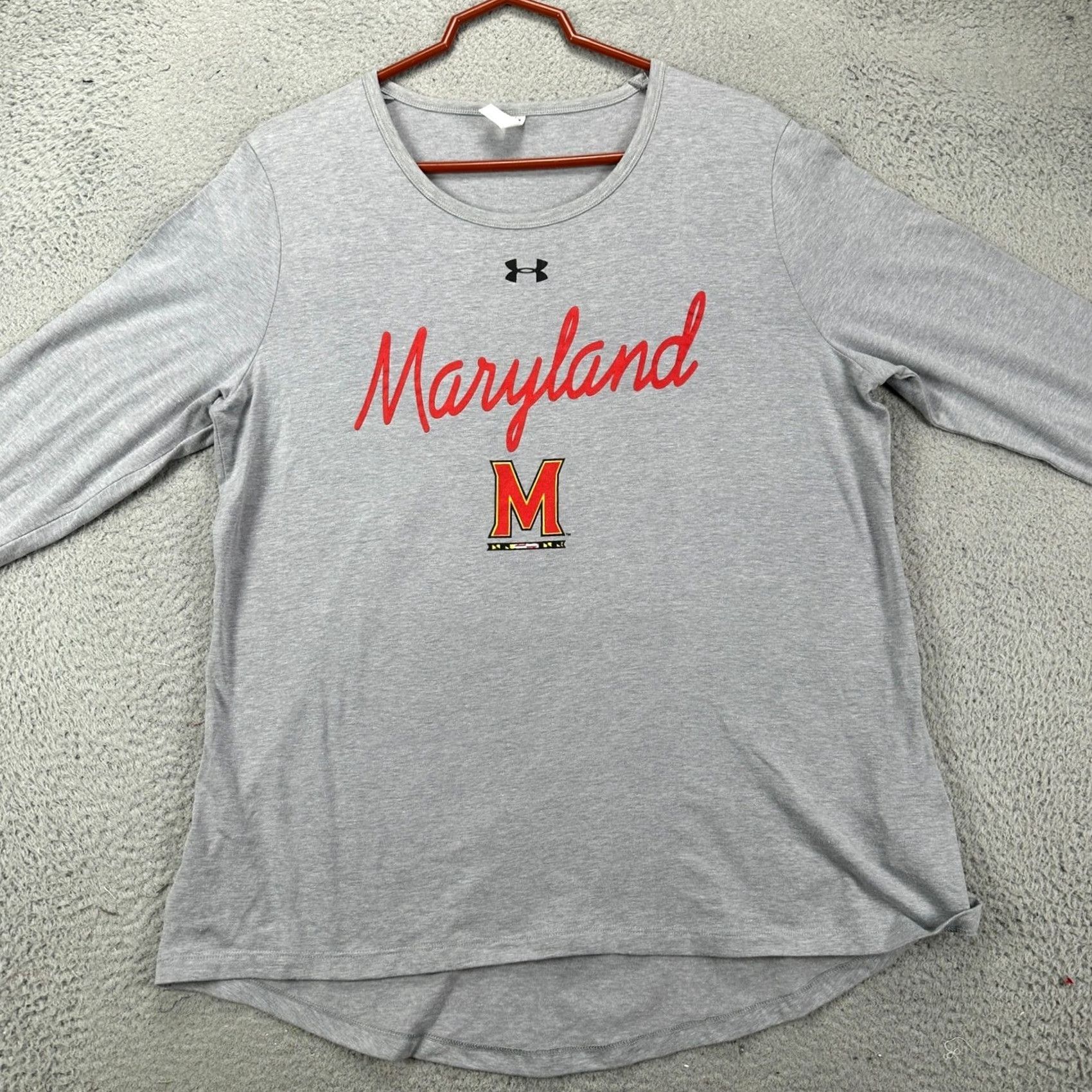 Under Armour Under Armour Maryland Terrapins Heat Gear Shirt Womens XL Gray Loose New with Tags Size XL / US 12-14 / IT 48-50 - 3 Thumbnail