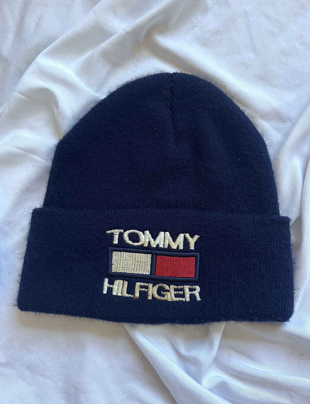 Tommy Hilfiger × Vintage VINTAGE 90’S TOMMY HILFIGER HIP-HOP BEANIE HAT Size ONE SIZE - 1 Thumbnail