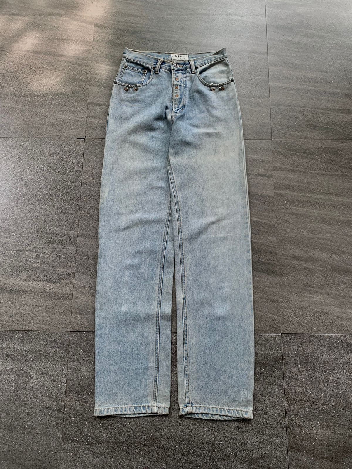 Yohji Yamamoto FREE TAX! 80s YYPH Studded Ring Accents Denim Jeans Size US 28 / EU 44 - 2 Thumbnail