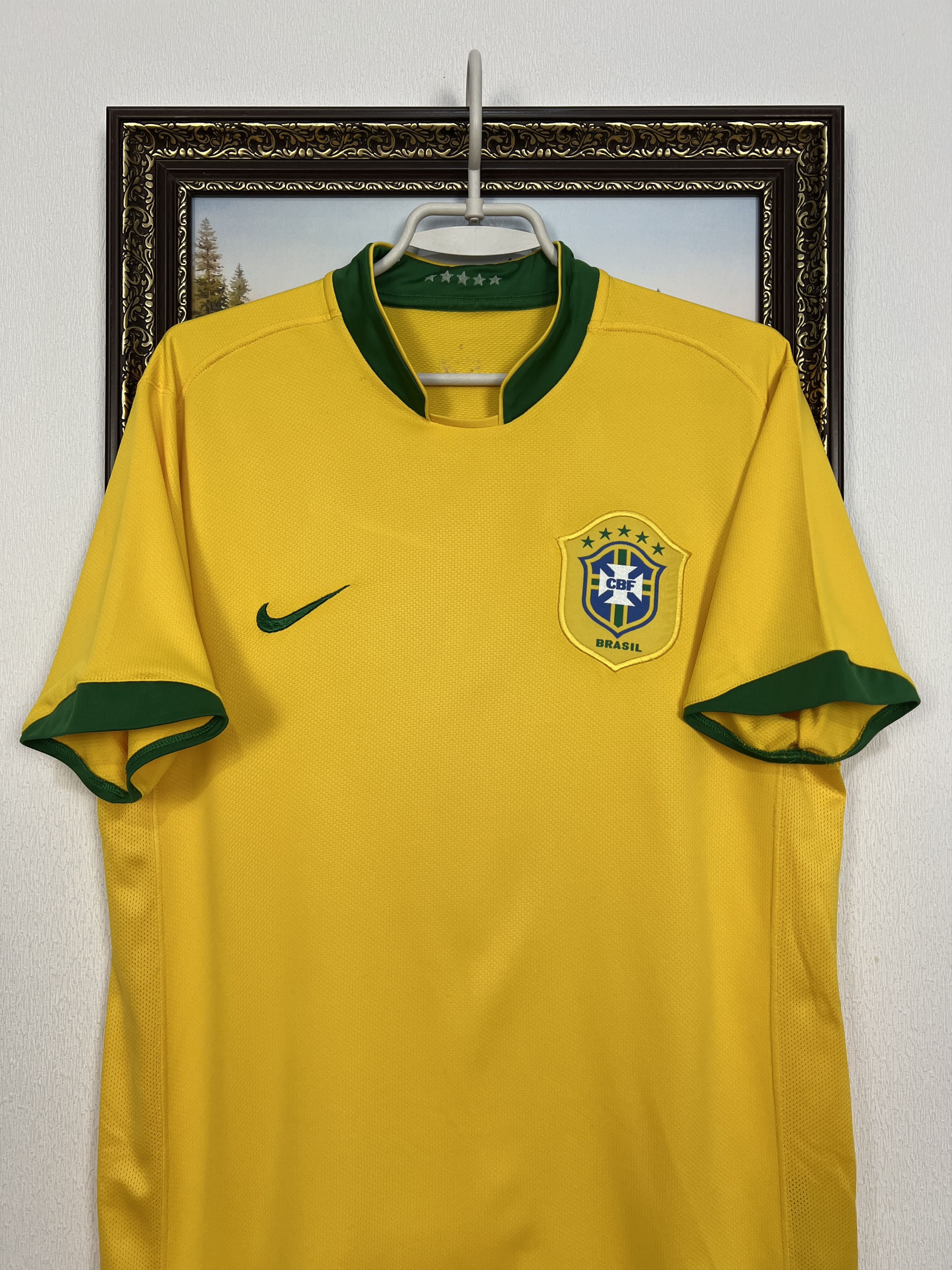 Nike Brazil football shirt Soccer Nike Jersey National Trikot Size US M / EU 48-50 / 2 - 2 Thumbnail