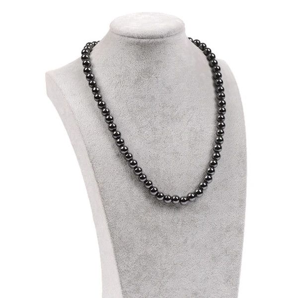 Jewelry 8MM Black Beaded Necklace Size ONE SIZE - 3 Thumbnail