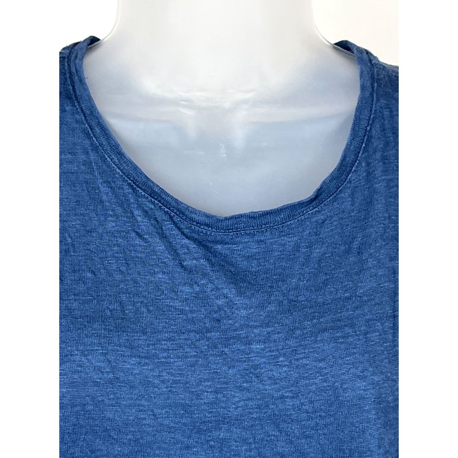 Banana Republic Banana Republic Tank Womens Medium Blue Pullover Sleeveless Round Neck Shirt Top Linen Polyester Casual Summer/ Spring Womens Regular M Blue Tank Top Size M / US 6-8 / IT 42-44 - 2 Thumbnail