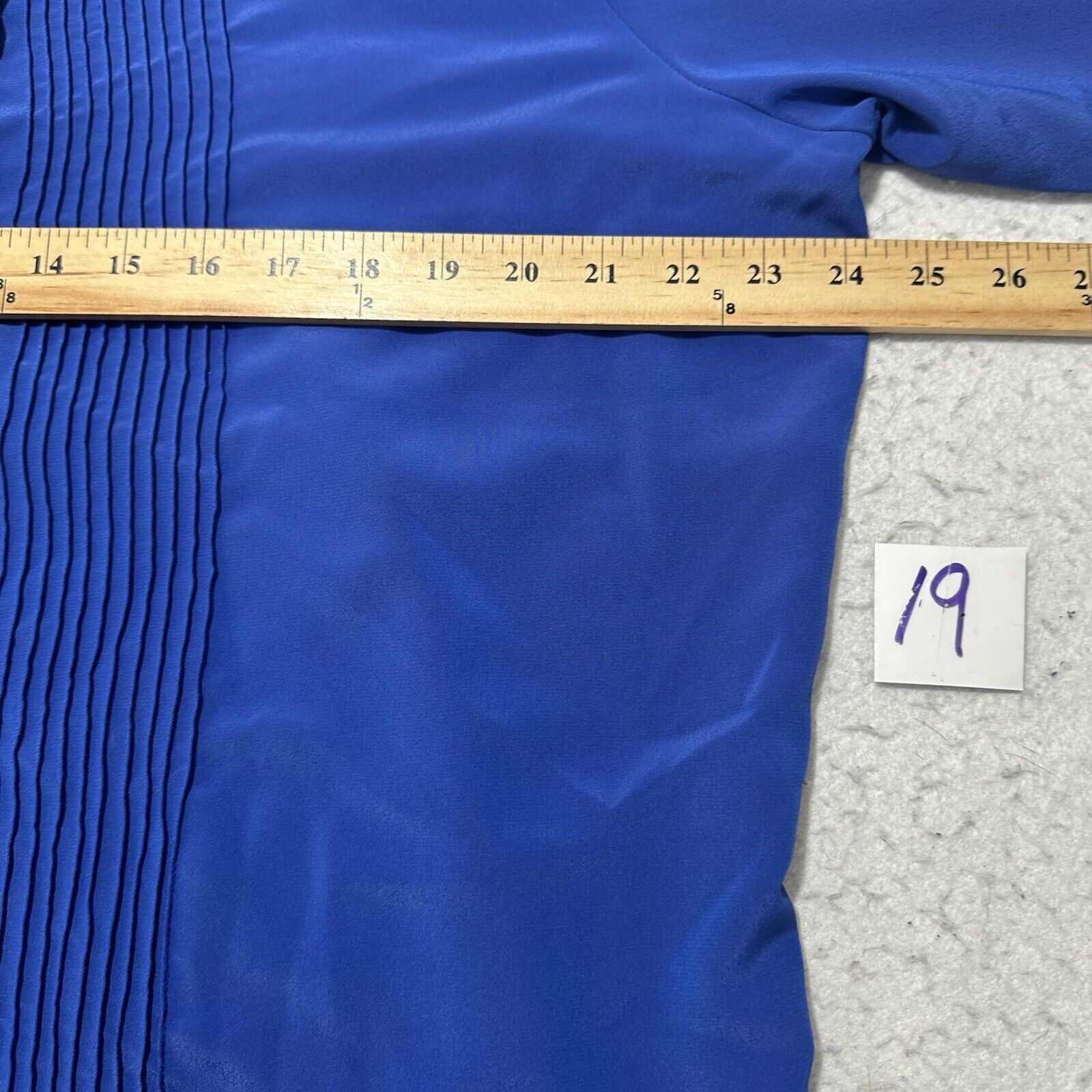 Other Liz Baker 18W Lightweight Button Down Blouse Royal Blue Size XXL / US 16-18 / IT 52-54 - 7 Thumbnail