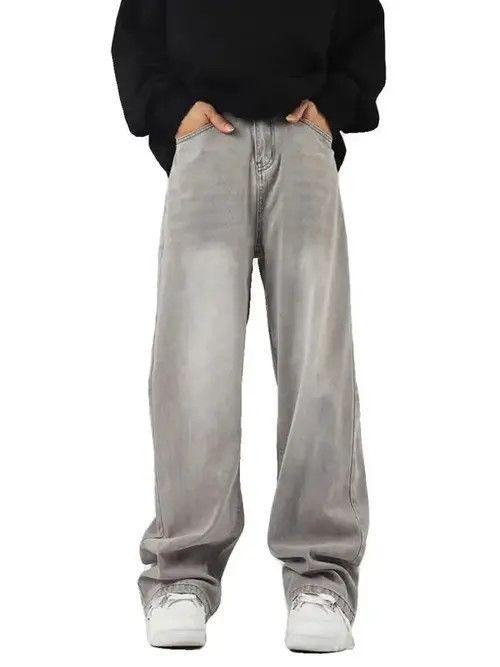 Jean Retro high street smoke gray baggy jeans Size US 31 - 5 Thumbnail