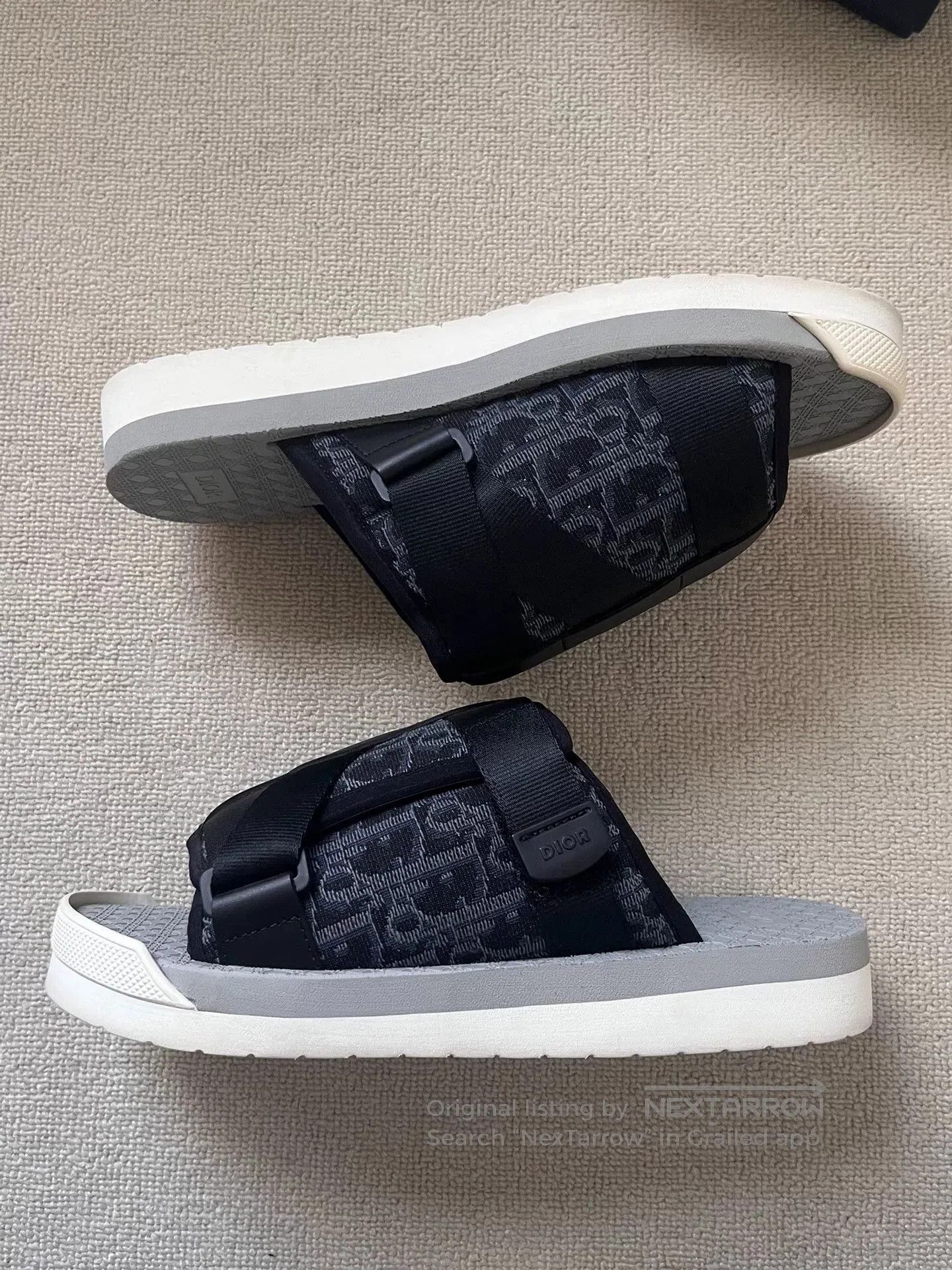 Dior dior alpha black comfortable men's sandals. Size US 10 / EU 43 - 5 Thumbnail