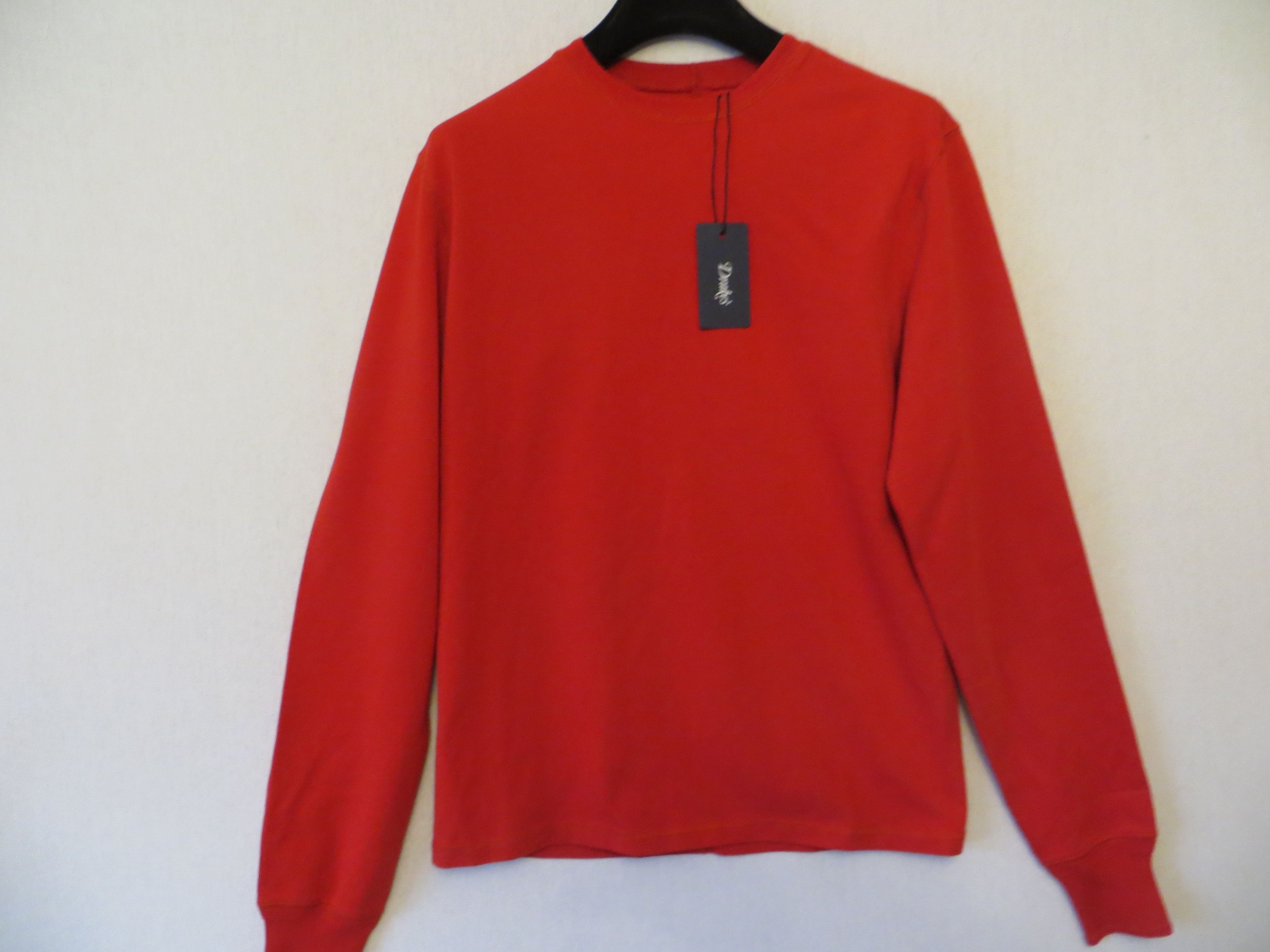 image of Drakes Long Sleeve Hiking T Shirt in Red, Men's (Size XS)