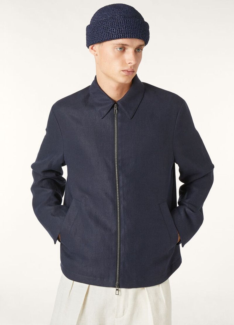 Loro Piana o1w1db10226 FAP2301 Maurin Blouson Jacket in Blue Size US S / EU 44-46 / 1 - 4 Thumbnail