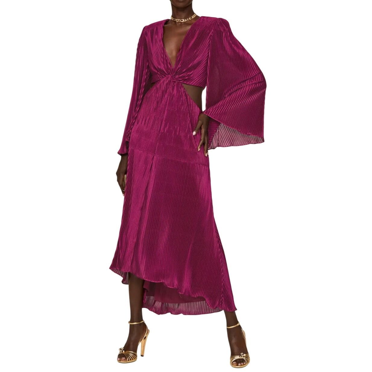 Ramy Brook Ramy Brook Kimberly Pleated Maxi Dress in Purple, Size XS Size XS / US 0-2 / IT 36-38 - 2 Thumbnail