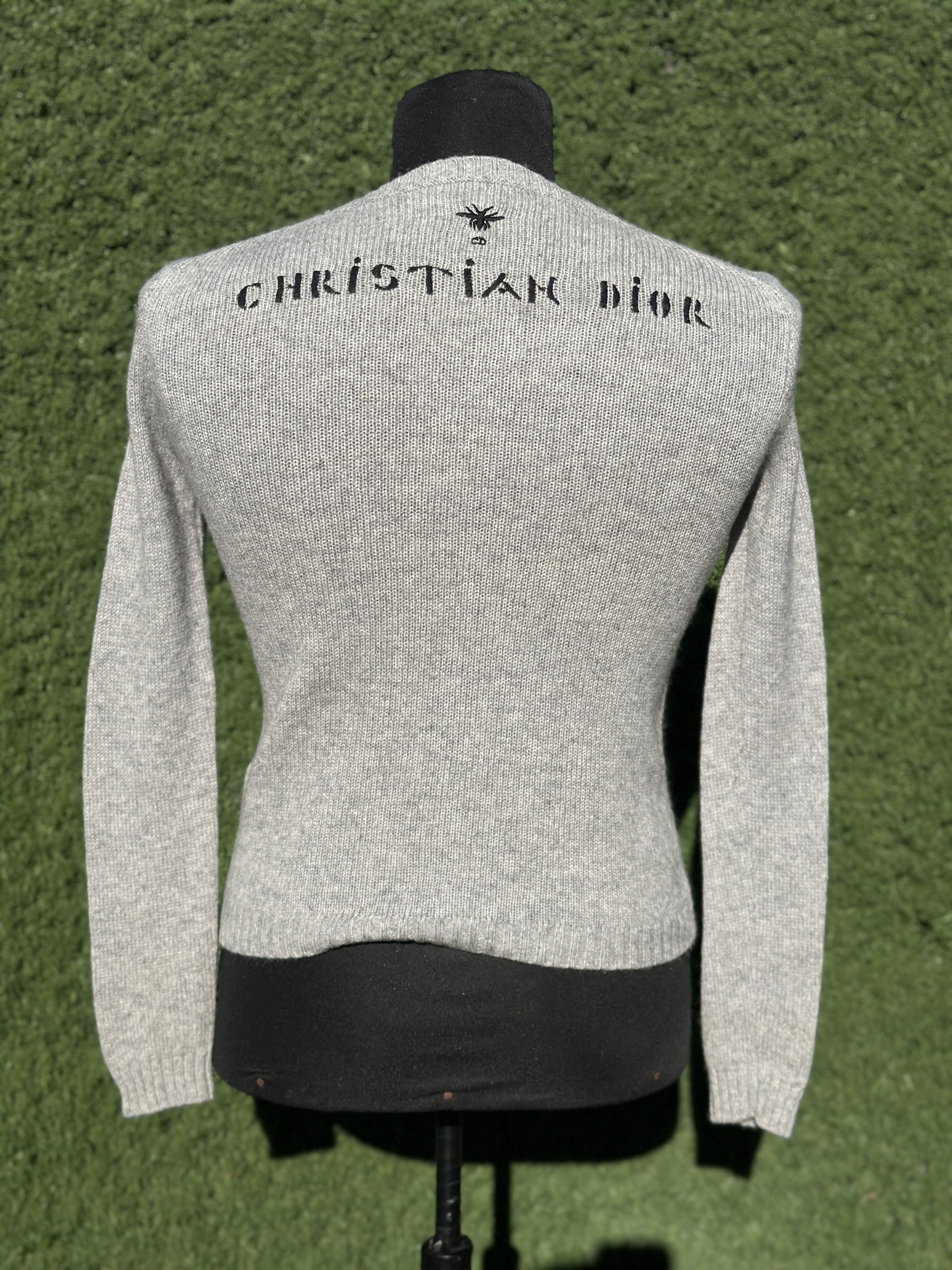 Dior Christian Dior 100% Cashmere Embroidered Floral Knit EU 38 Size S / US 4 / IT 40 - 2 Thumbnail