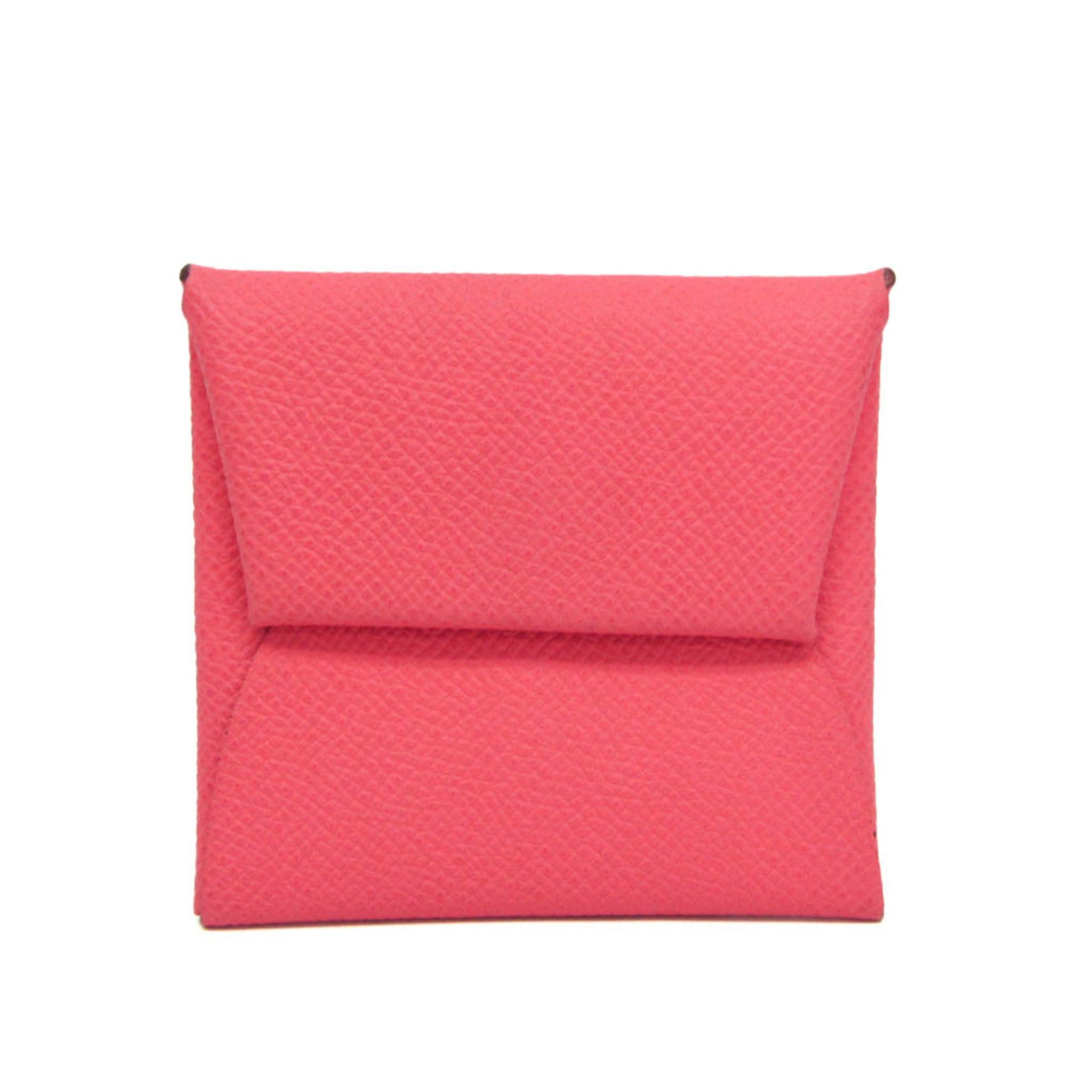 Hermes Hermes Bastia Women's Epsom Leather Coin Purse/coin Case Pink Size ONE SIZE - 1 Thumbnail
