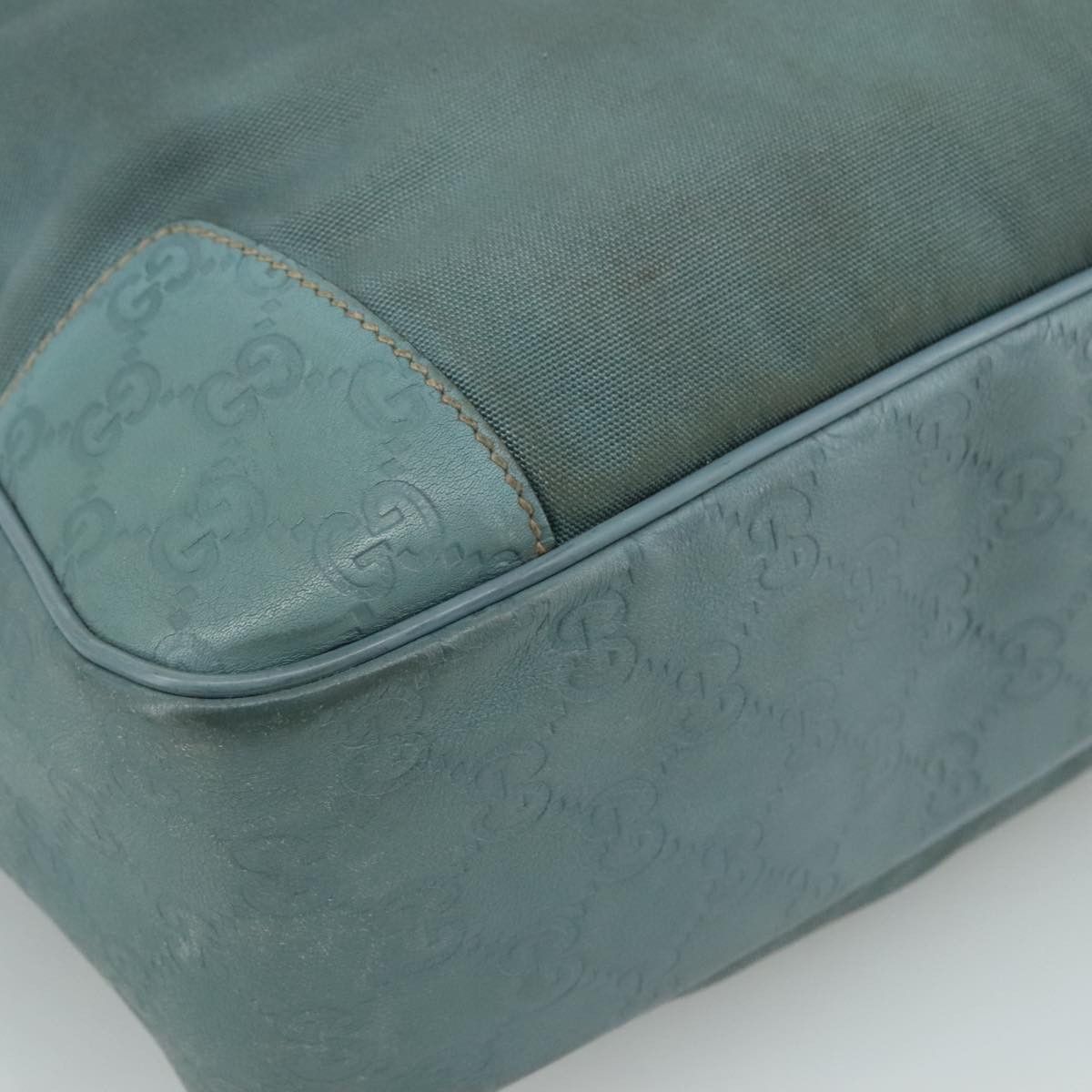 Gucci GUCCI GG Canvas Guccissima Shoulder Bag Turquoise Blue Size ONE SIZE - 16 Thumbnail