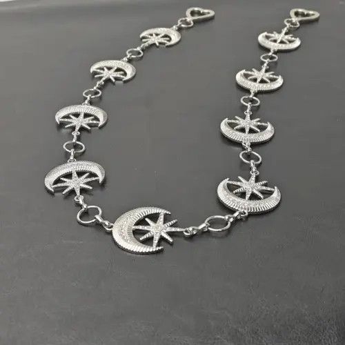 Jewelry Seven Stars Picking The Moon Rhinestone Pants Chain Size ONE SIZE - 2 Thumbnail