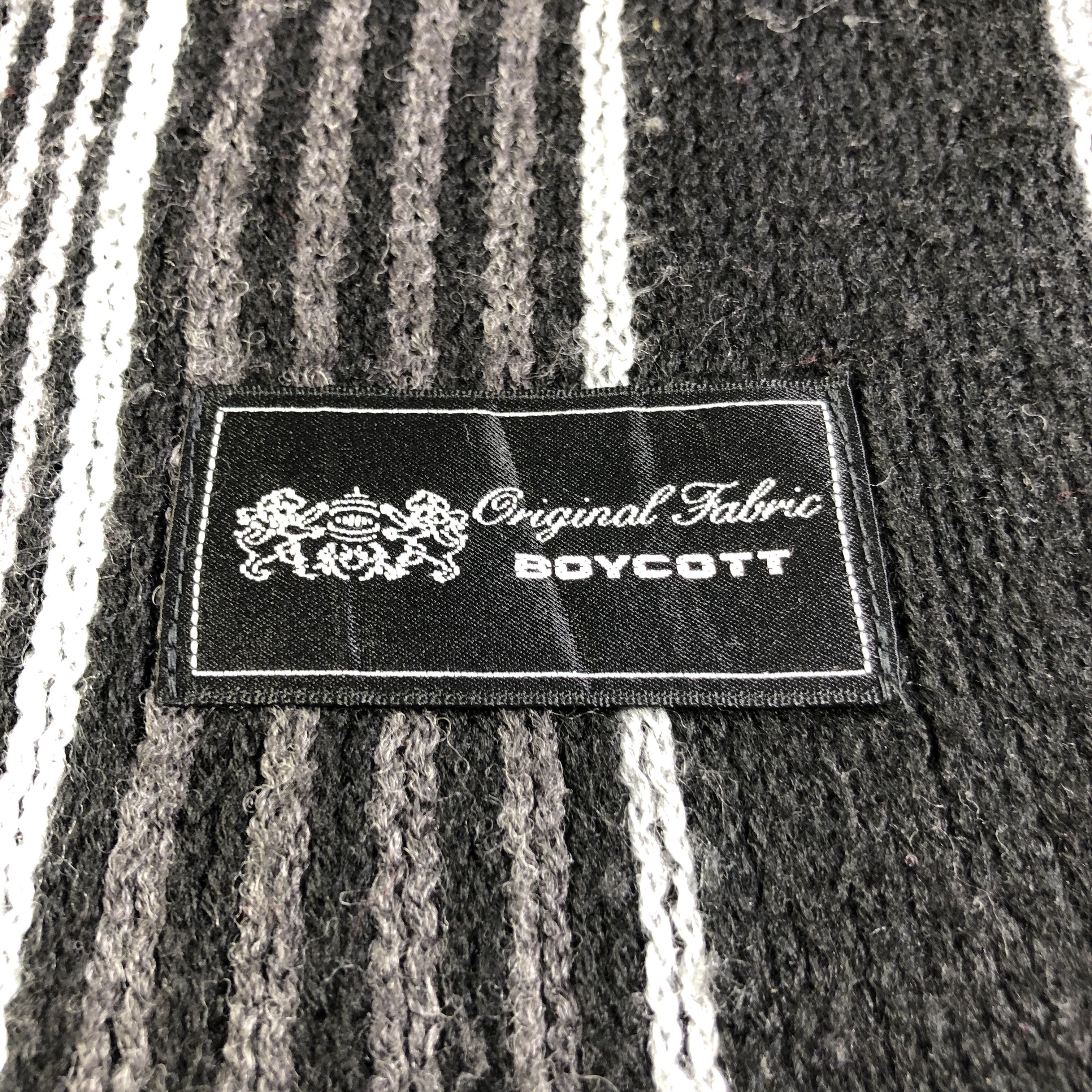 Boycott Boycott Striped Wool Scarf Muffler Neckwear V2749 Size ONE SIZE - 4 Thumbnail