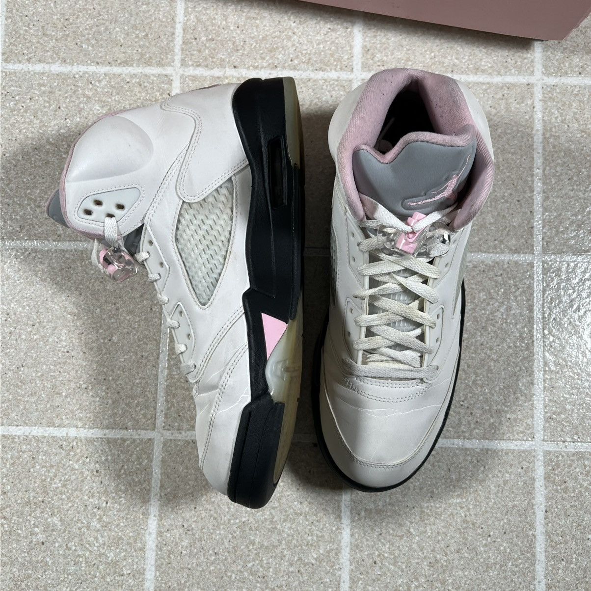 Jordan Brand Air Jordan 5 Men's Retro White/Medium Pink-Black Size 11.5 Size US 11.5 / EU 44-45 - 4 Thumbnail