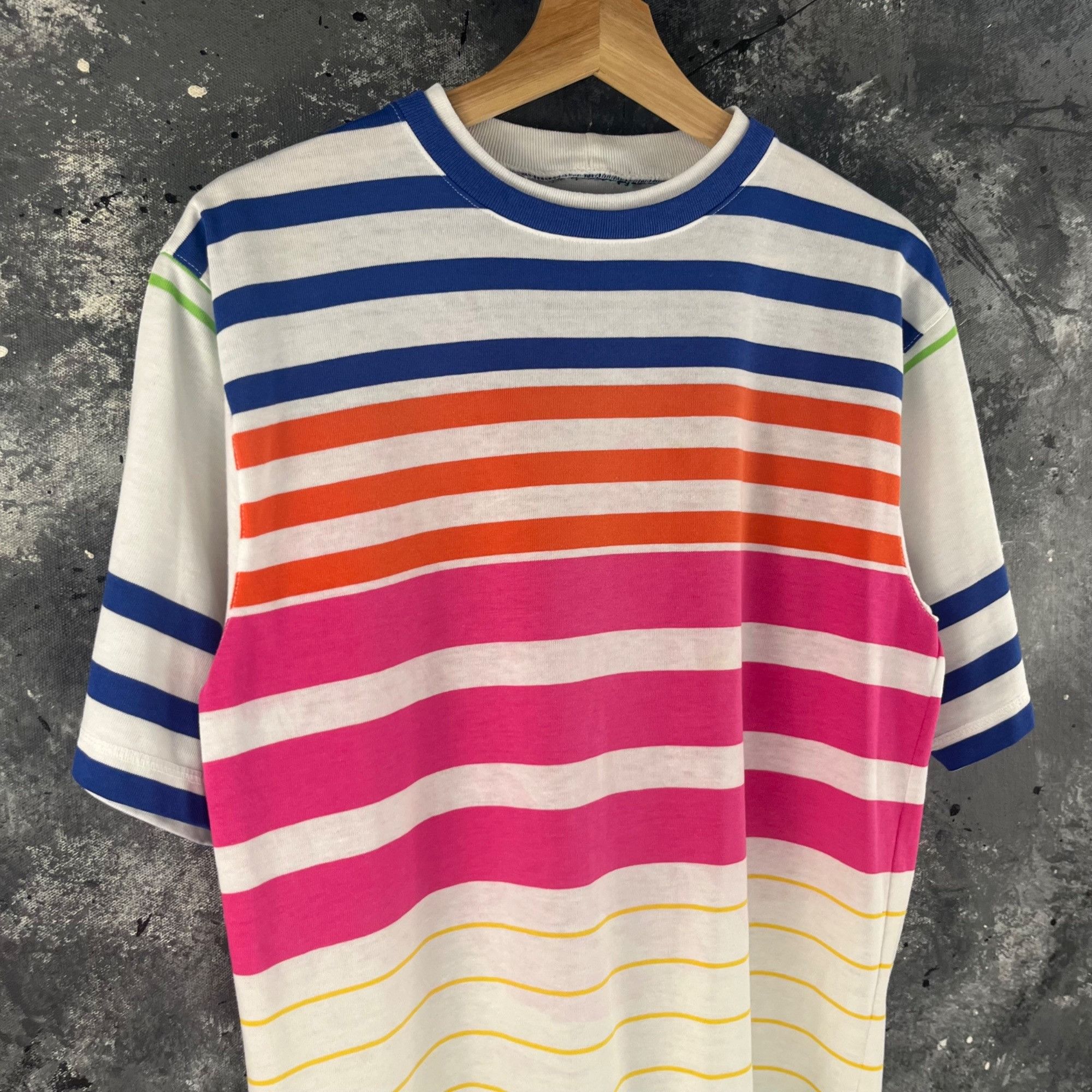 Vintage Vintage 80’s Stripe summer shirt Size US M / EU 48-50 / 2 - 2 Thumbnail