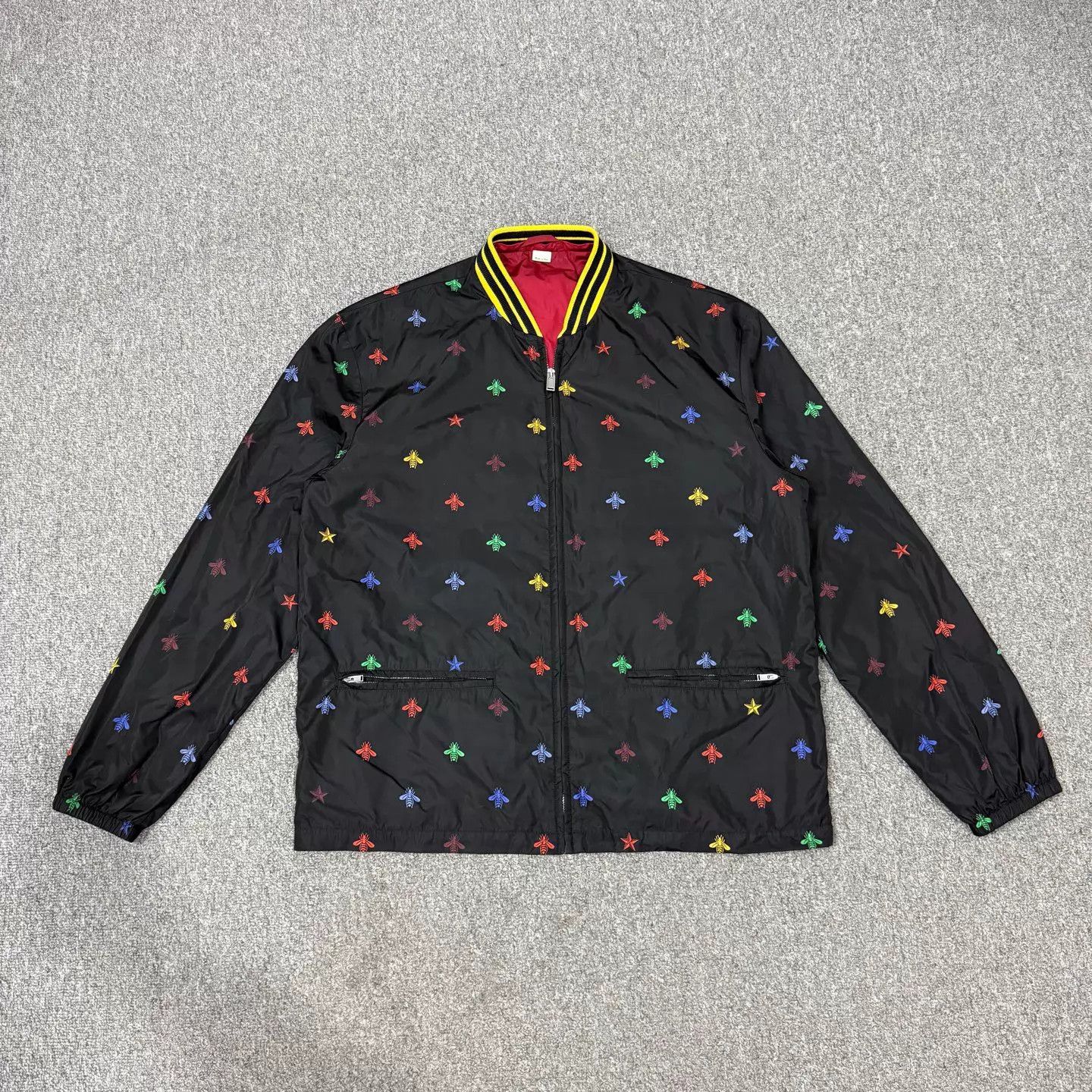 Gucci Gucci Black Bee Print Nylon Shell Jacket 46 99 New Size US S / EU 44-46 / 1 - 1 Thumbnail