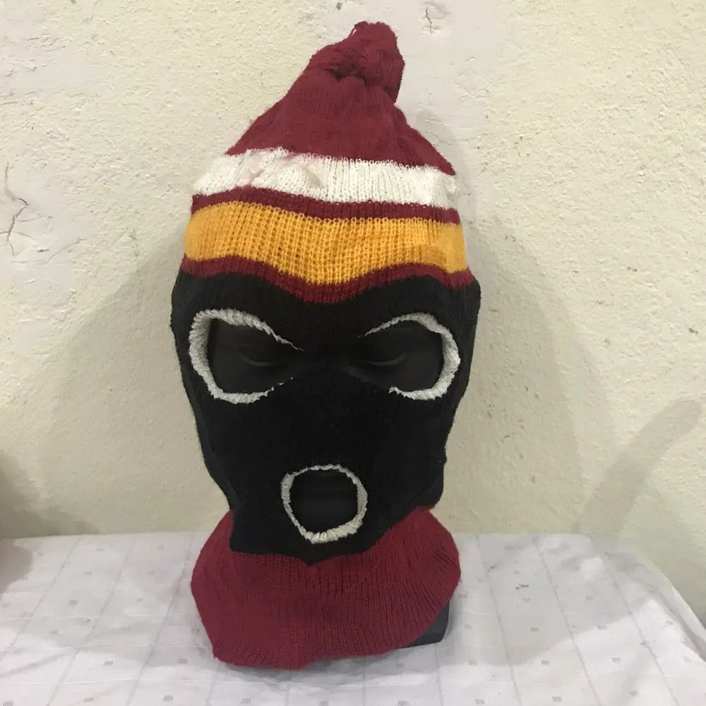 Japanese Brand × Kapital × Vintage Stripe Balaclava Japanese Brand Beanie Hat Size ONE SIZE - 3 Thumbnail