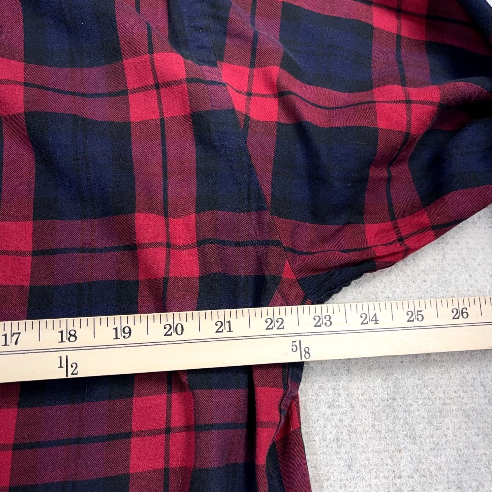 Ralph Lauren Ralph Lauren Shirt Mens M Red Men Blue Plaid Button Blake Pony Cotton Dress Size 40R - 7 Thumbnail