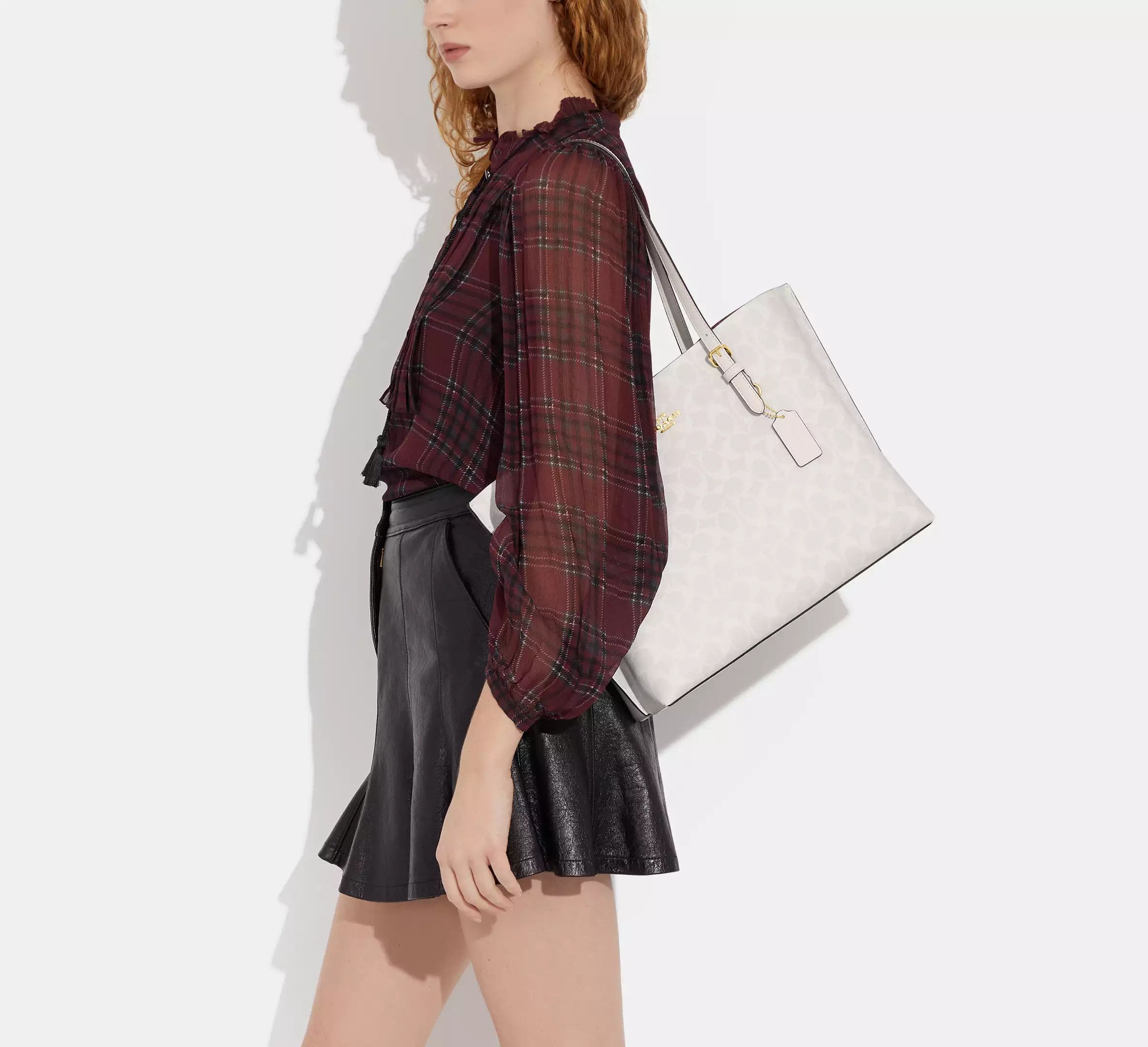 Coach Mollie Tote Bag In Signature Canvas #1665 Size ONE SIZE - 8 Thumbnail