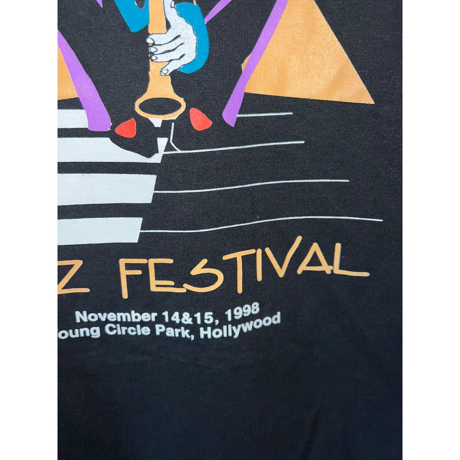 Fruit Of The Loom 1998 Hollywood Jazz Festival 16th Annual Music Shirt 90s L Size US L / EU 52-54 / 3 - 4 Thumbnail