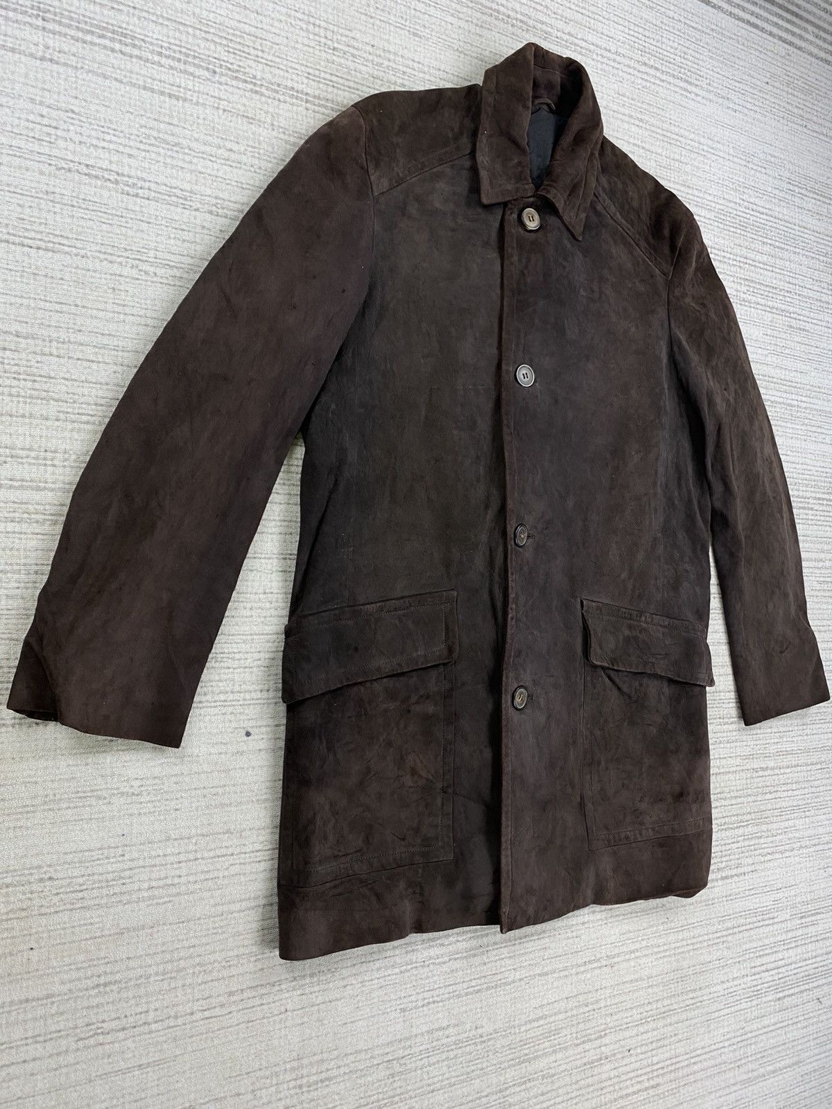 Alfred Dunhill × Leather × Vintage Vintage Dunhill Double Pocket Long Coat Leather Jacket Size US L / EU 52-54 / 3 - 3 Thumbnail
