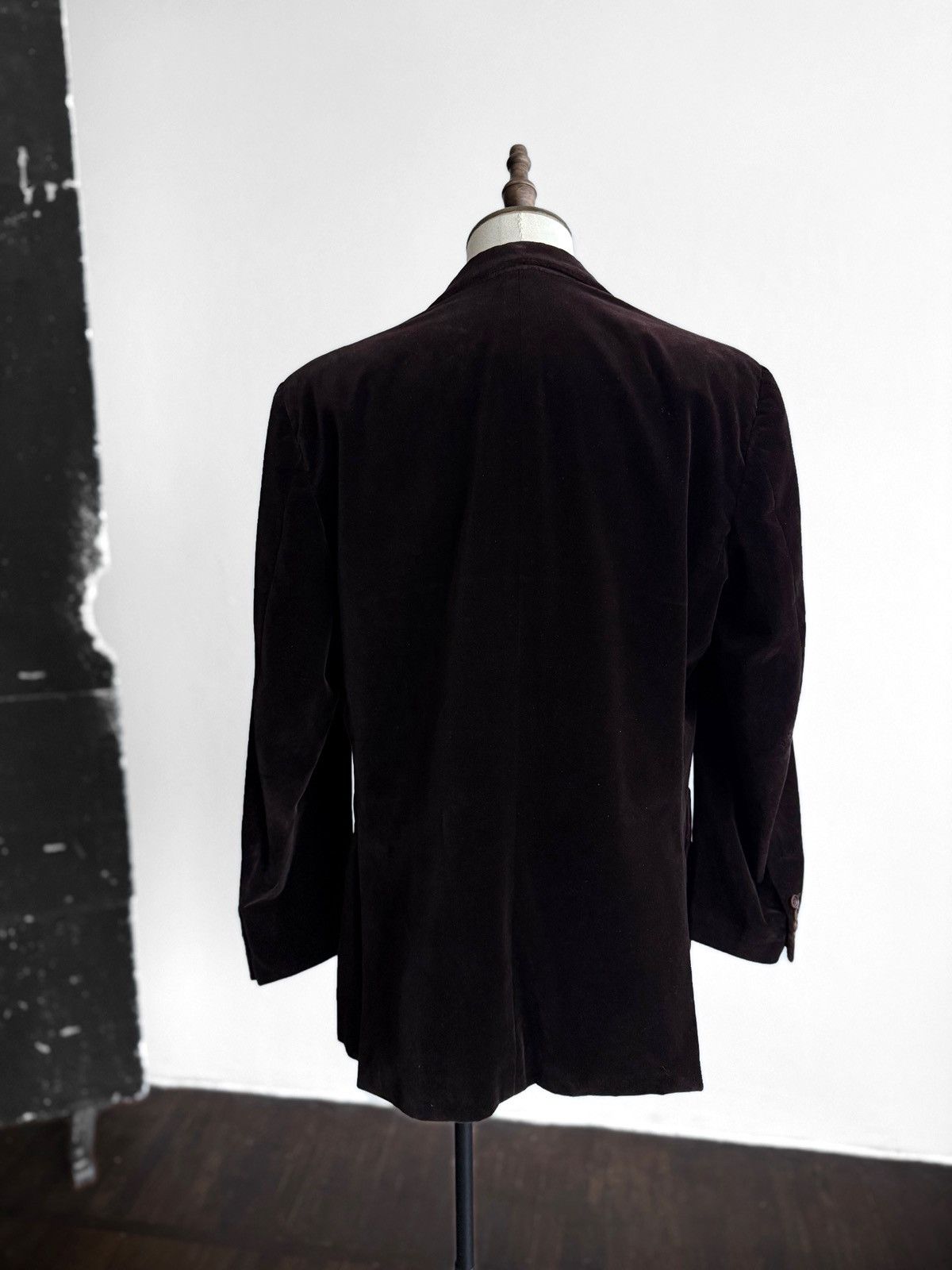 Hermes Hermes Mens Velour Cotton Blazer Dark Brown Tailored Jacket Size 38S - 7 Thumbnail