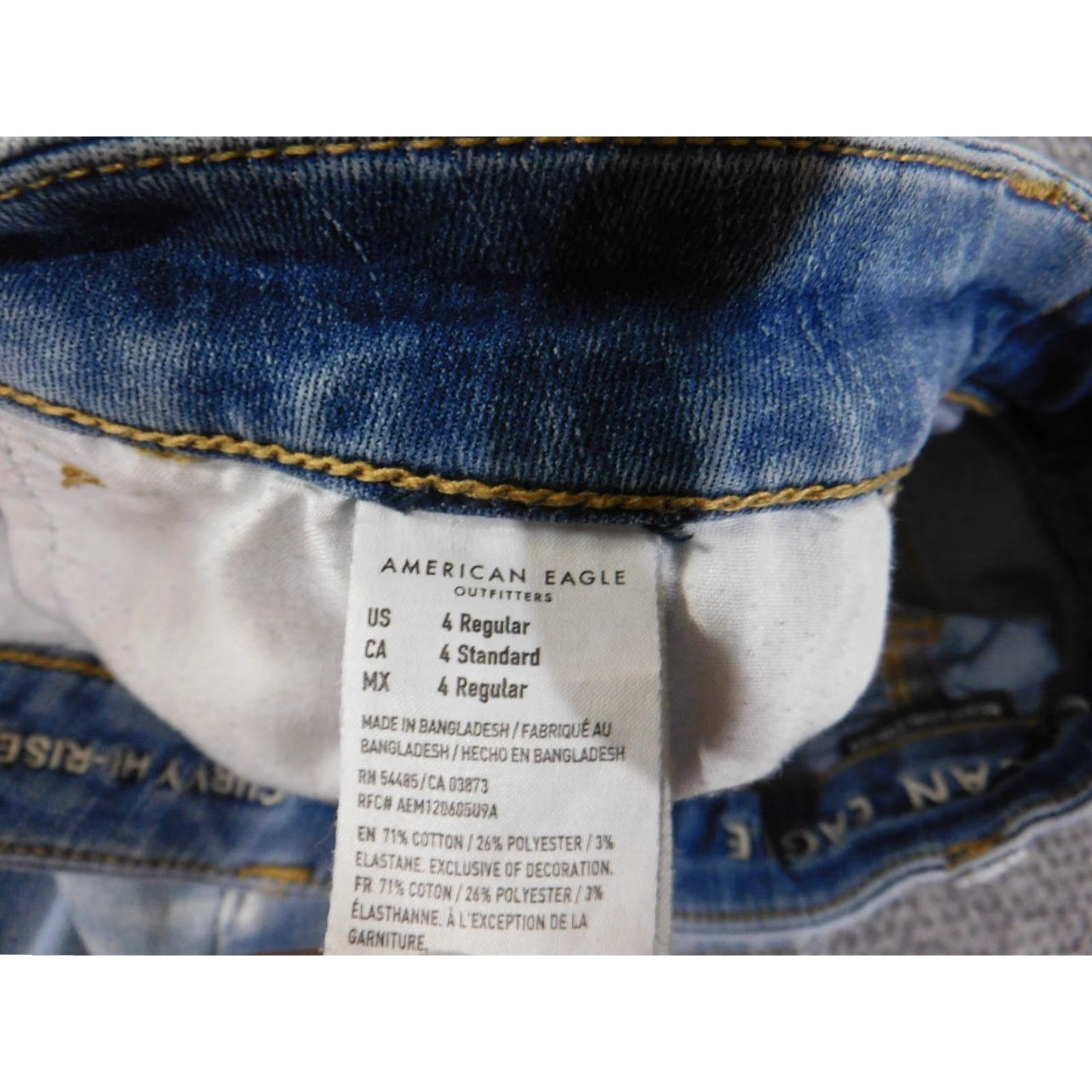 American Eagle Outfitters American Eagle Outfitters Jeans Womens 4 Jegging Distressed Blue High Rise Dark Wash - 28 Inseam Slim, Regular Fit, Denim, Zip - Mens? No, Women. Size 27" / US 4 / IT 40 - 7 Thumbnail