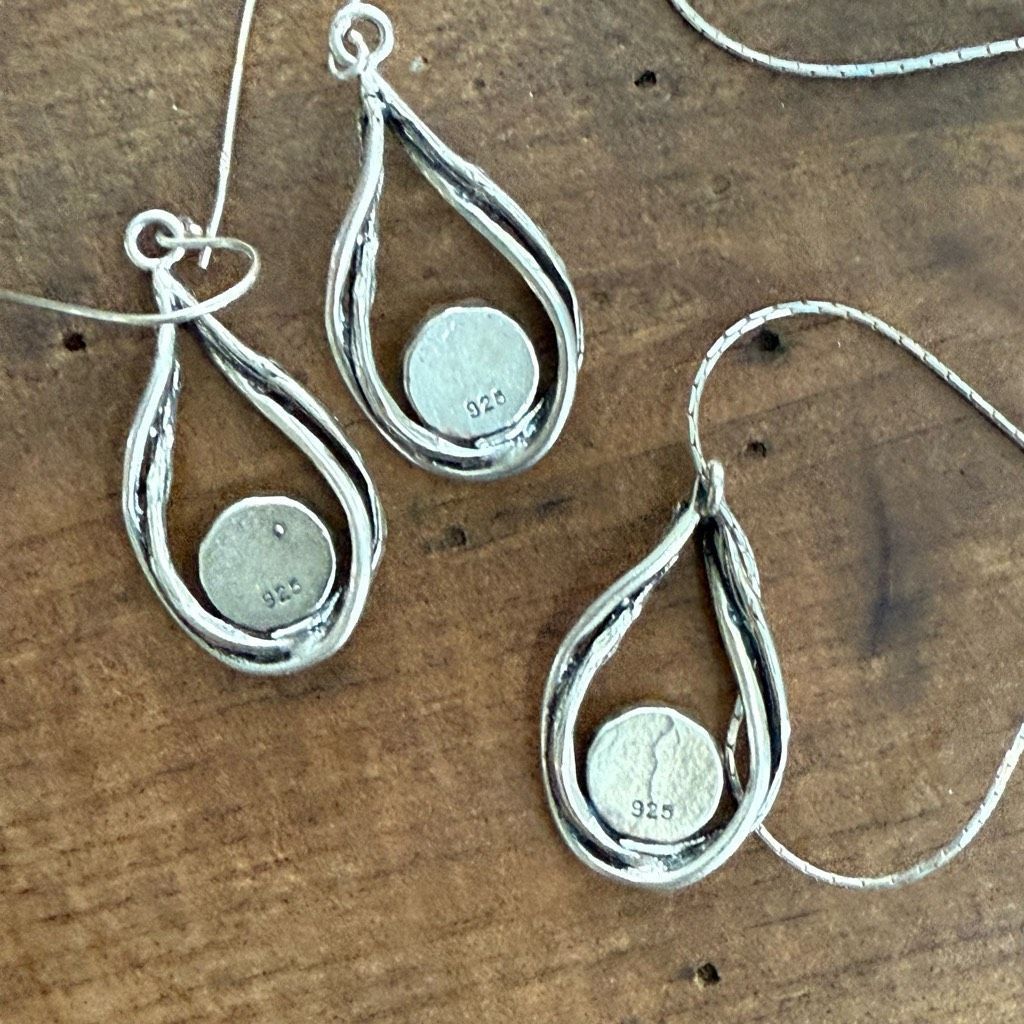 Other 4pc Artisan Blue Opal 925 Sterling Silver Hook Earrings Liqu Size ONE SIZE - 6 Thumbnail