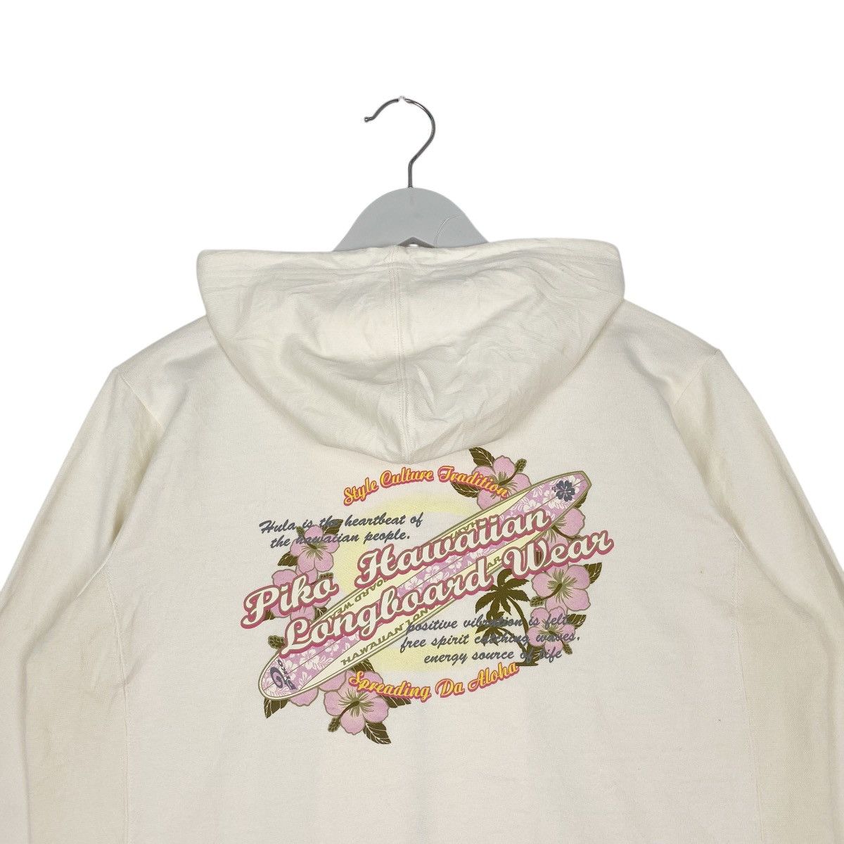 Other Vintage Piko Hawaiian Printed Hoodie White Pullover Size L Size US L / EU 52-54 / 3 - 6 Thumbnail
