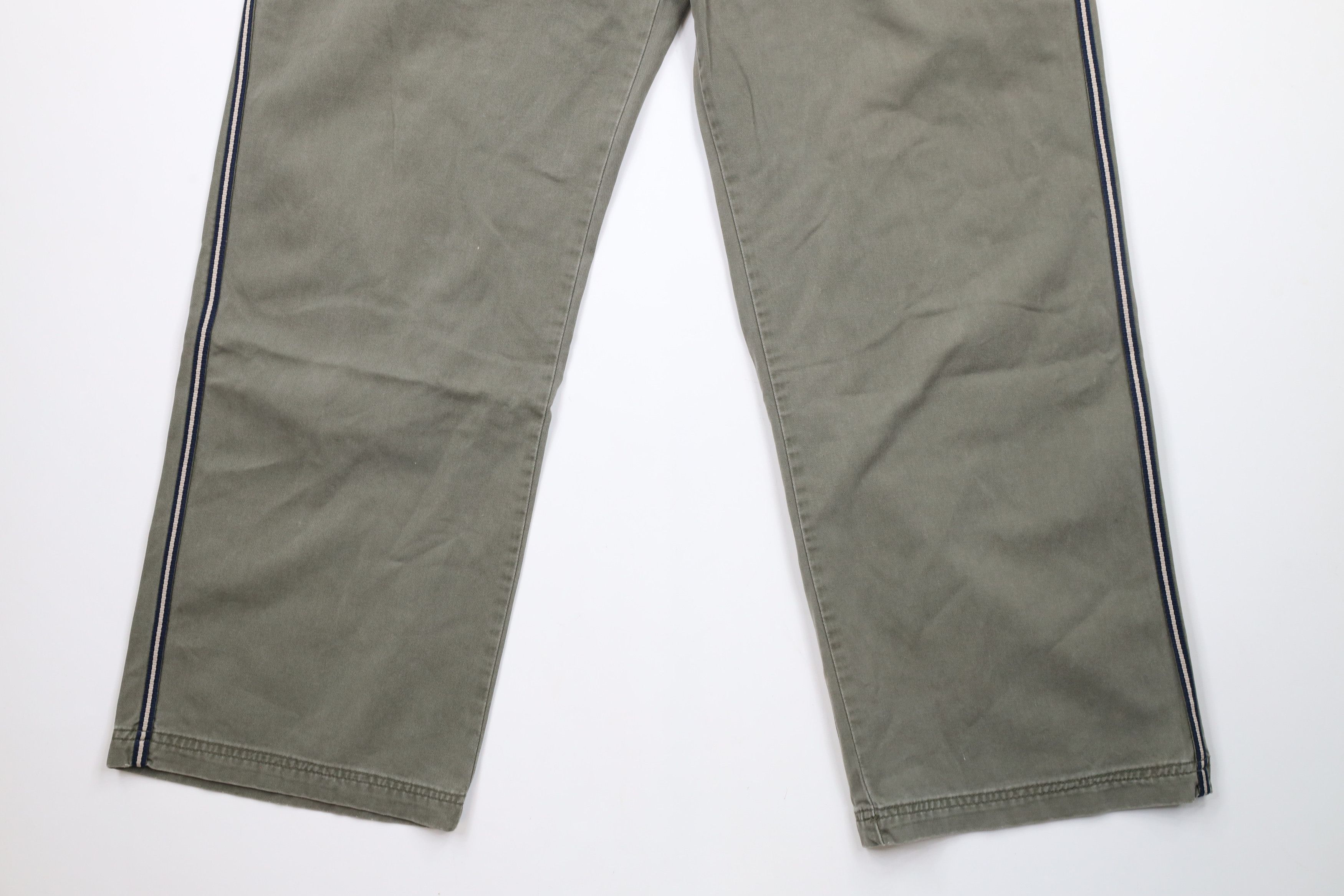 Vintage Vintage 90s Streetwear Baggy Wide Leg Pants Cotton Green Size US 34 / EU 50 - 4 Thumbnail