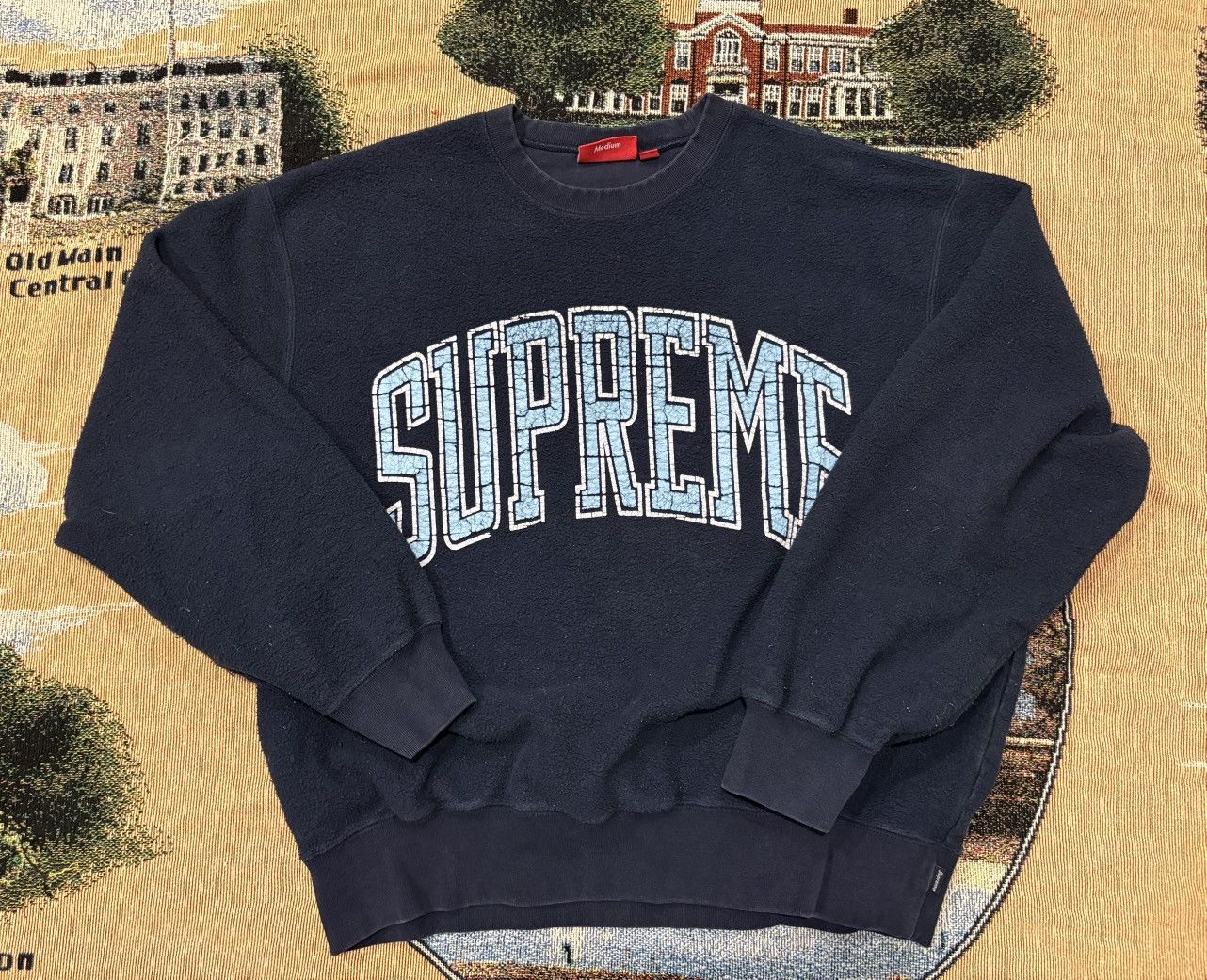 Supreme Supreme Inside Out Crewneck Navy Used Size M Size US M / EU 48-50 / 2 - 1 Thumbnail