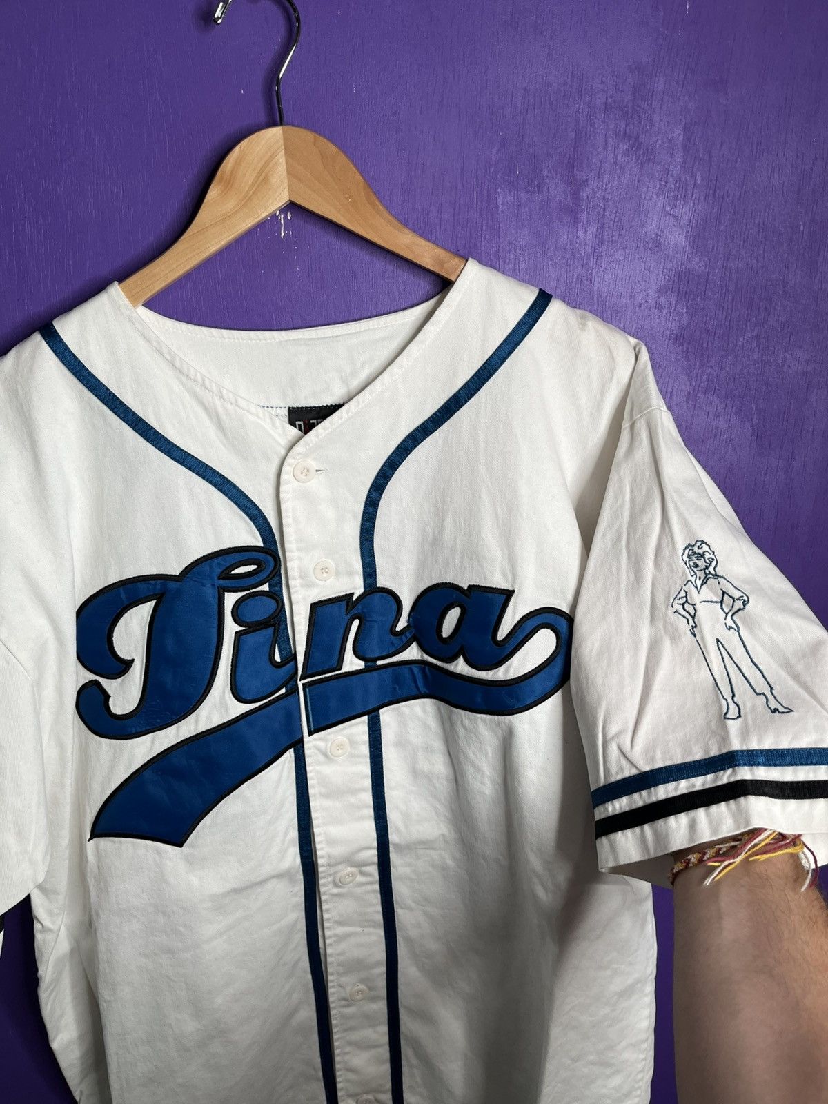 Band Tees × Vintage Vintage 90s Tina Turner 24/7 baseball jersey Size US L / EU 52-54 / 3 - 3 Thumbnail