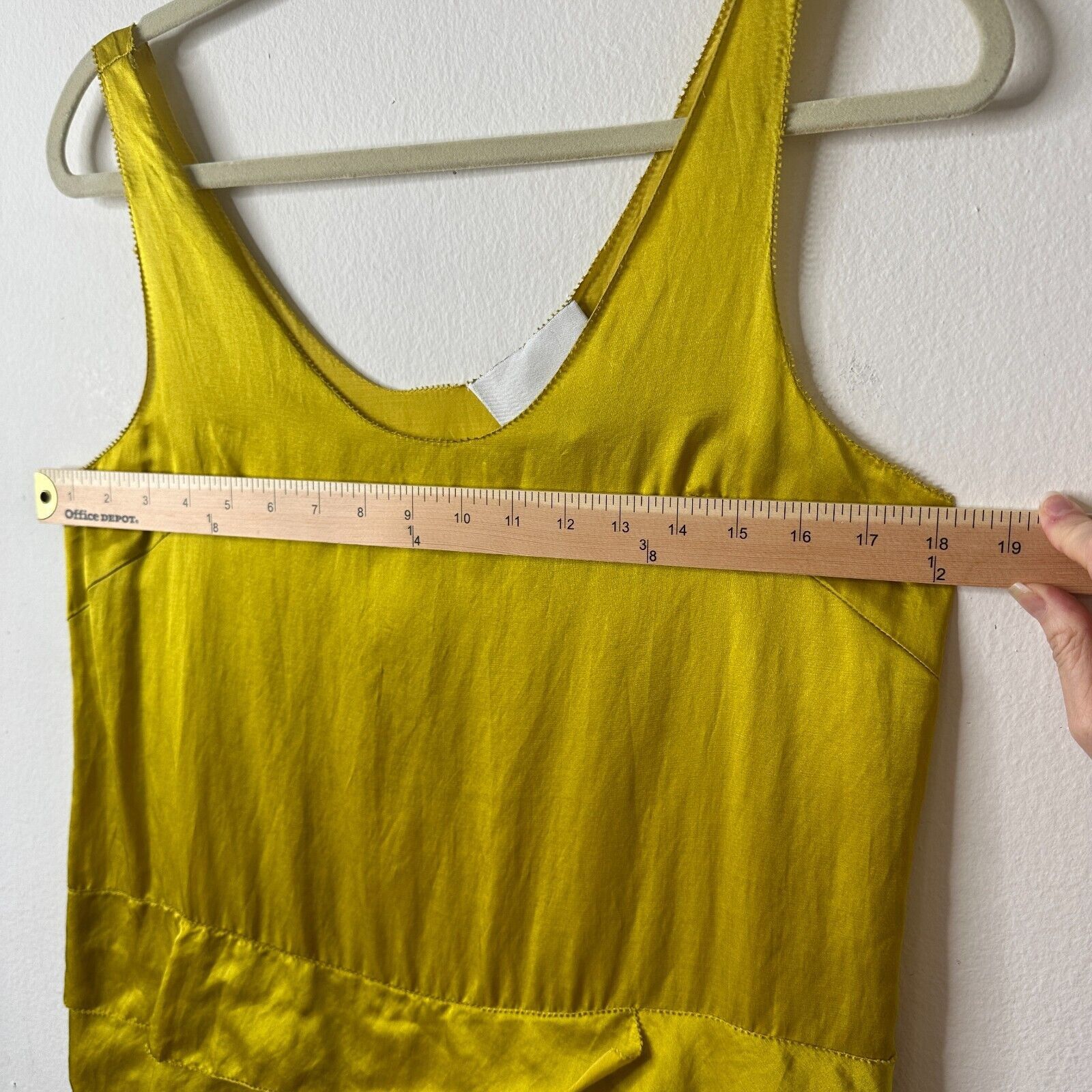 3.1 Phillip Lim 3.1 Phillip Lim Chartreus Yellow Silk Blend Tank Dress Mini Size XS / US 0-2 / IT 36-38 - 14 Thumbnail