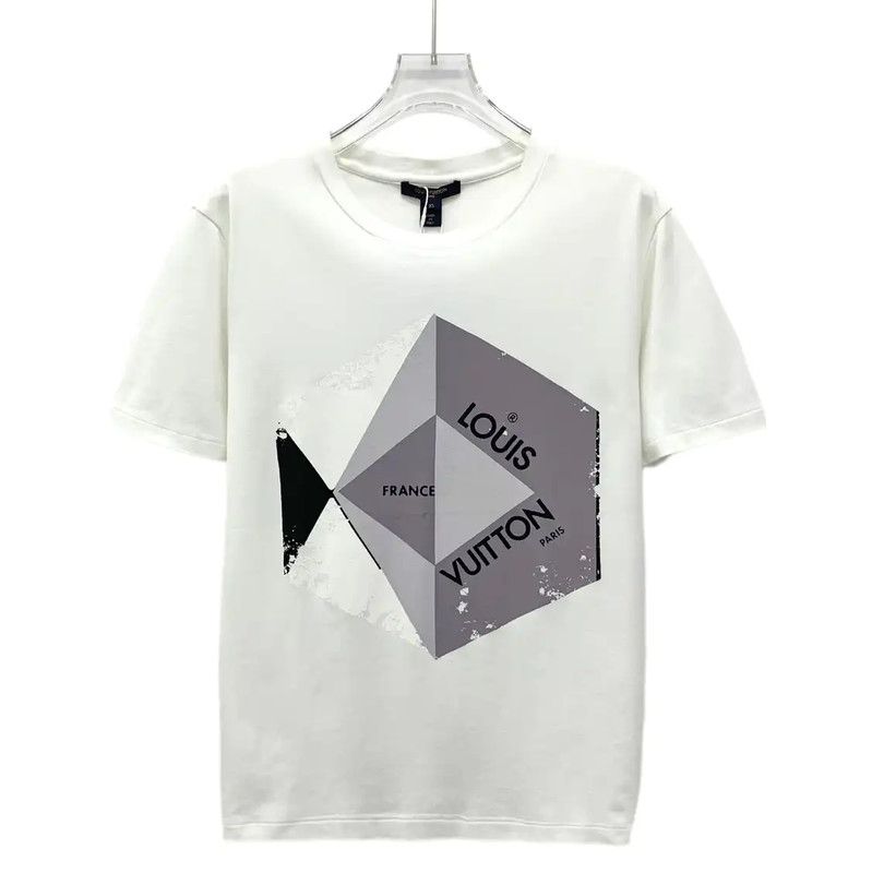 Louis Vuitton Louis Vuitton Men's Large White Cotton T-Shirt 0089 Size US M / EU 48-50 / 2 - 1 Thumbnail