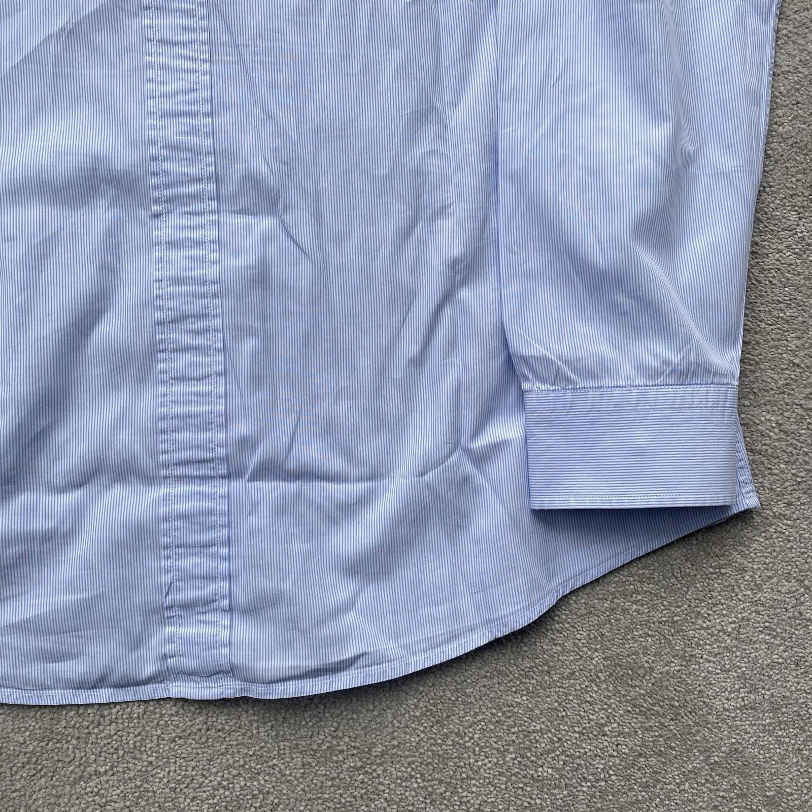 Gucci Gucci Embroidered Logo Pinstripe Button Up Shirt 40/15.75 Size US M / EU 48-50 / 2 - 6 Thumbnail