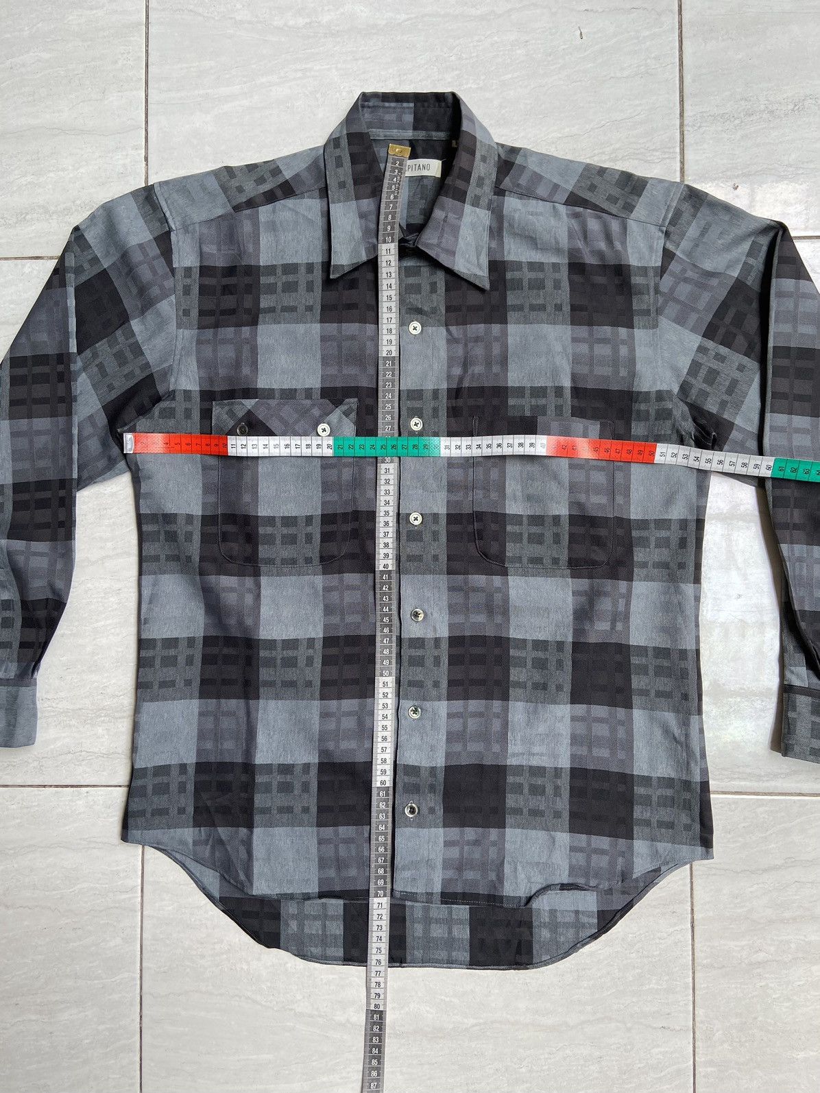 Designer × Japanese Brand CAPITANO Grey Plaid Shirt Size US M / EU 48-50 / 2 - 7 Thumbnail